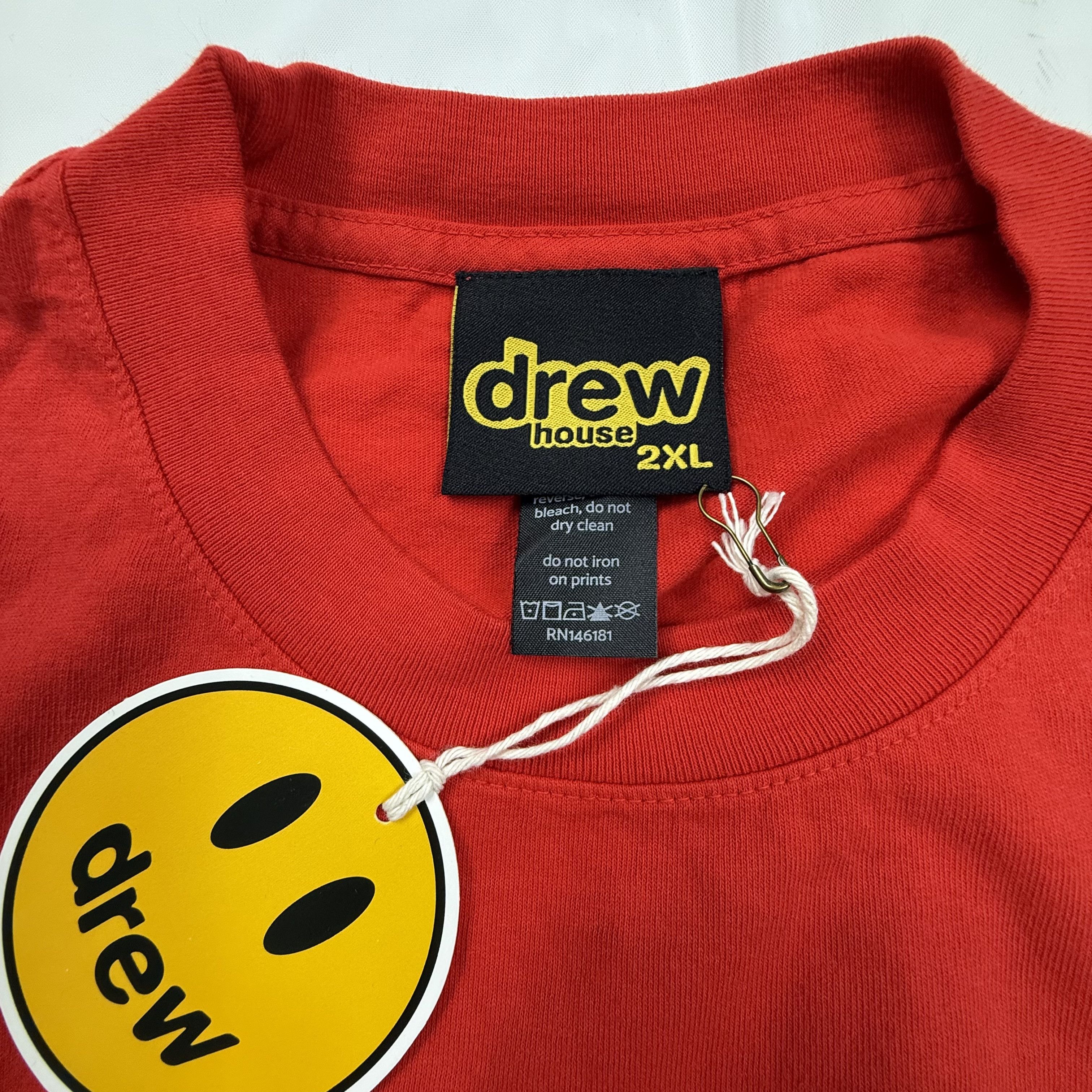 Drew House Drew House Secret SS Tee Red Logo T-Shirt Mens 2XL Size US XXL / EU 58 / 5 - 2 Thumbnail