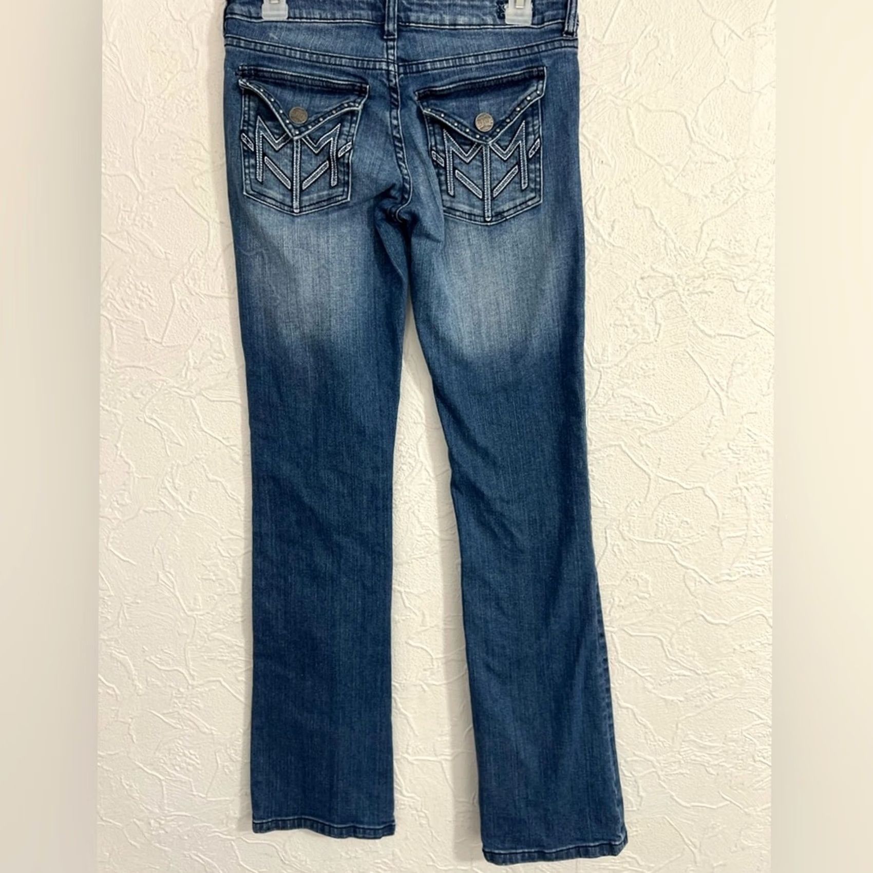 Vintage Blac Label Pink Jeans Women 27x34 Straight Leg Dark Blue Denim Size 27" / US 4 / IT 40 - 2 Thumbnail