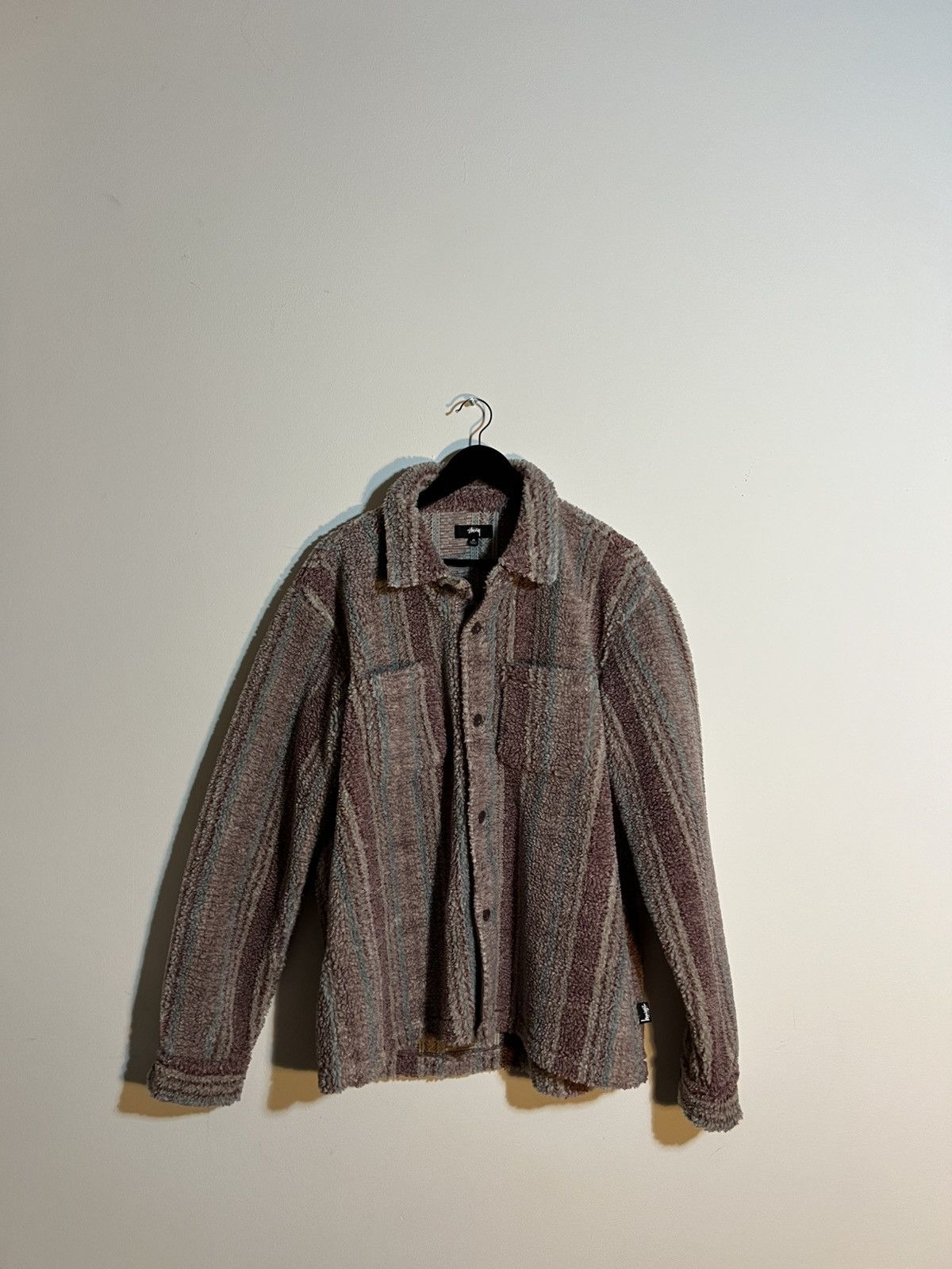 Stussy Stussy Striped Sherpa Shirt Size US M / EU 48-50 / 2 - 3 Thumbnail