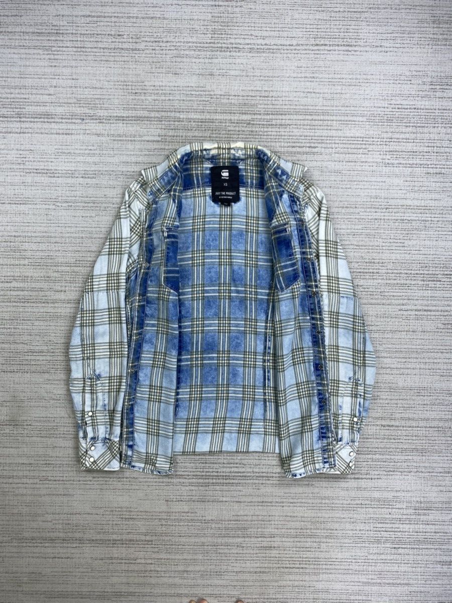 G-Star Vintage G-Star Raw Acid Wash Plaid Button Ups Shirt Size US S / EU 44-46 / 1 - 7 Thumbnail