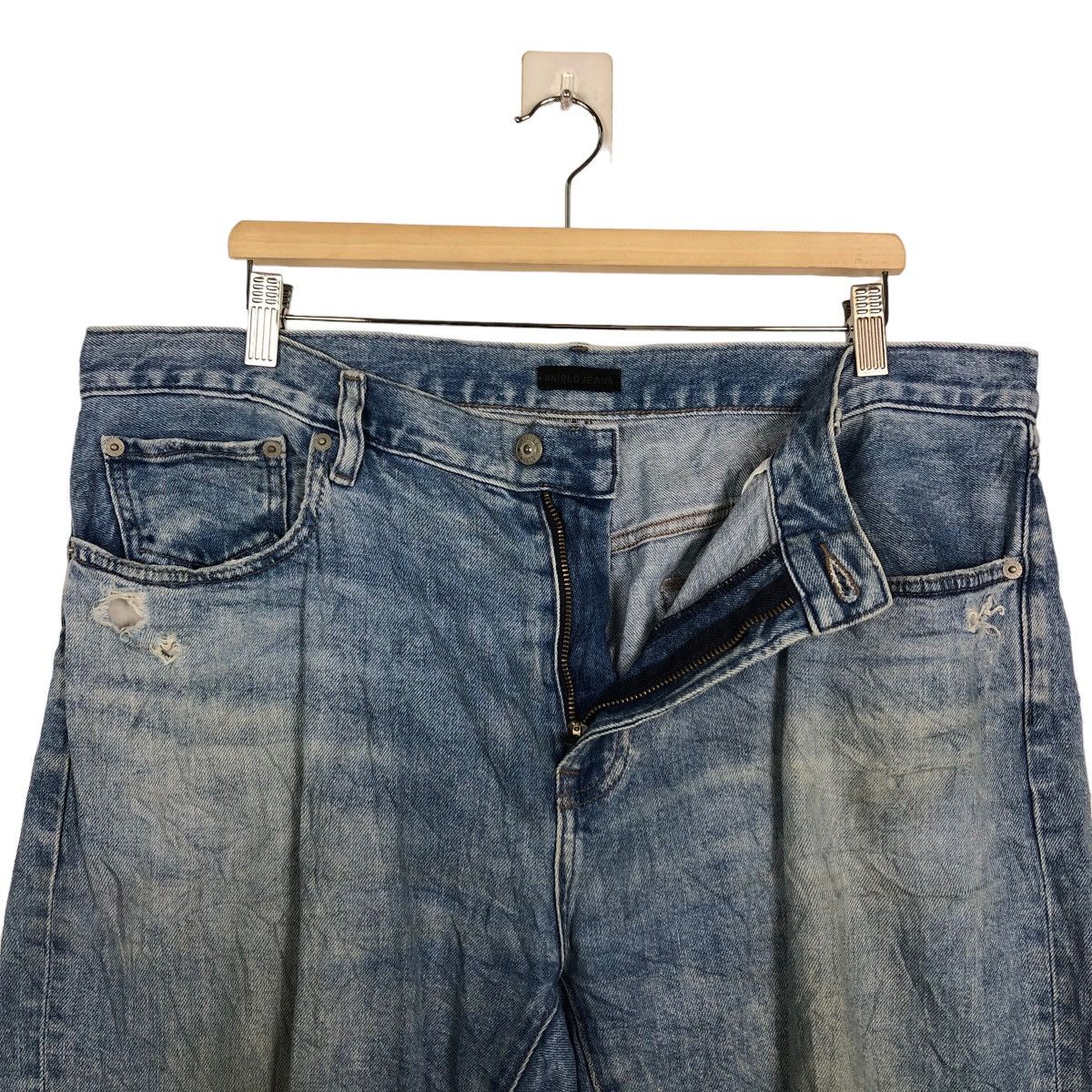 Japanese Brand 🔥RARE DISTRESSED DENIM UNIQLO JEANS JAPAN MADE ISSEY MIYAKE Size US 36 / EU 52 - 12 Thumbnail