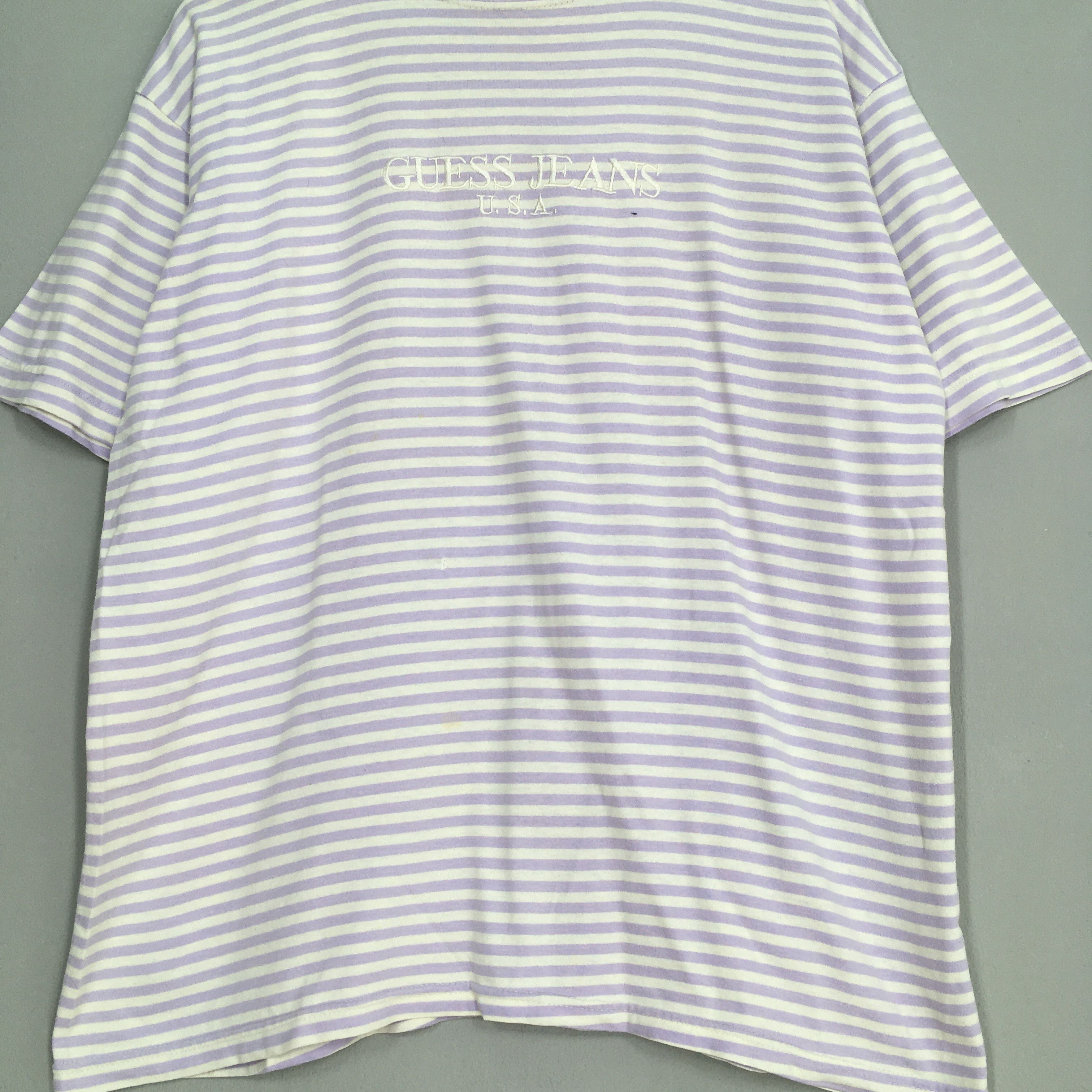 A$AP Rocky × Guess × Vintage Vintage Guess Jeans Usa Asap Rock Stripes Tshirt Medium Size US M / EU 48-50 / 2 - 3 Thumbnail