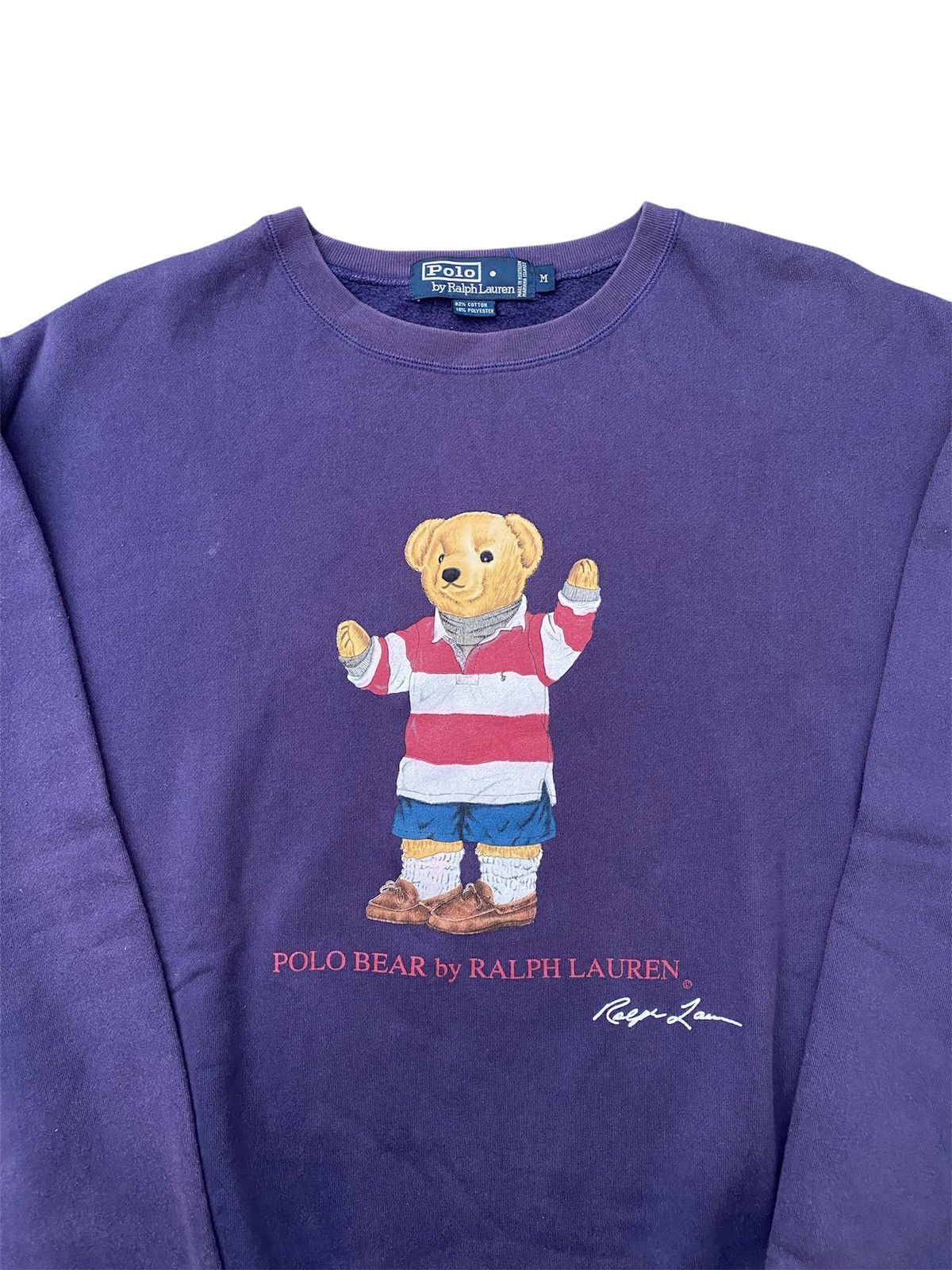 Polo Ralph Lauren Vintage Polo Bear Ralph Lauren Sweatshirt Size US M / EU 48-50 / 2 - 2 Thumbnail