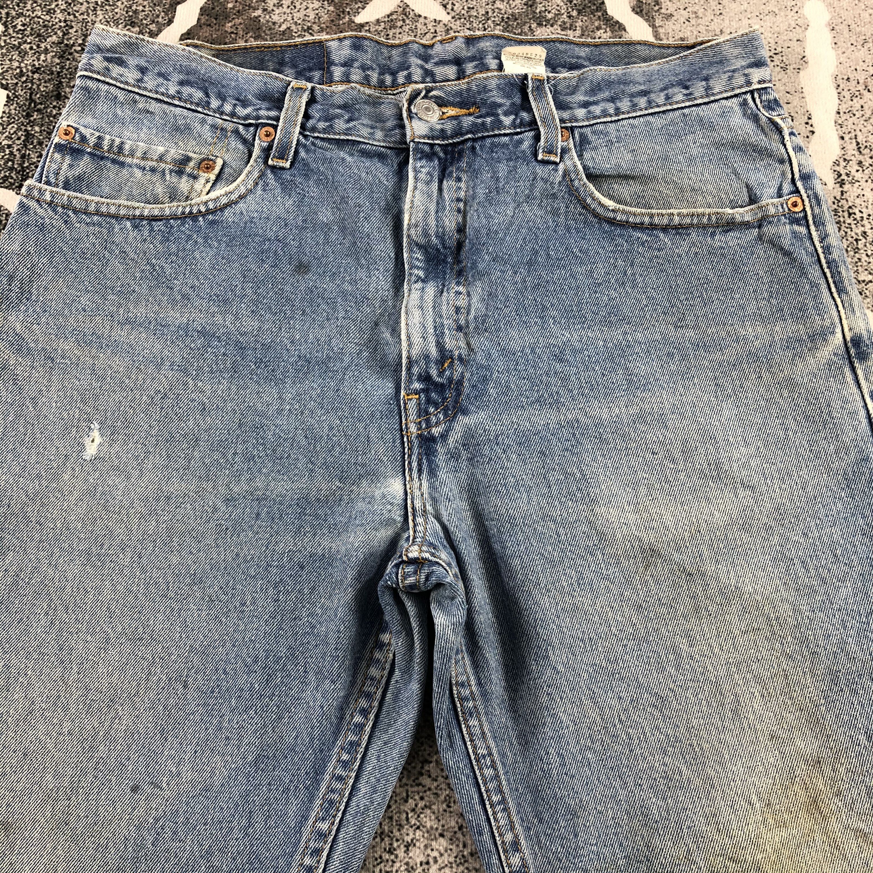 Levi's Vintage 90s Levis 505 Jeans Dirty Faded Blue Denim KJ807 Size US 34 / EU 50 - 3 Thumbnail
