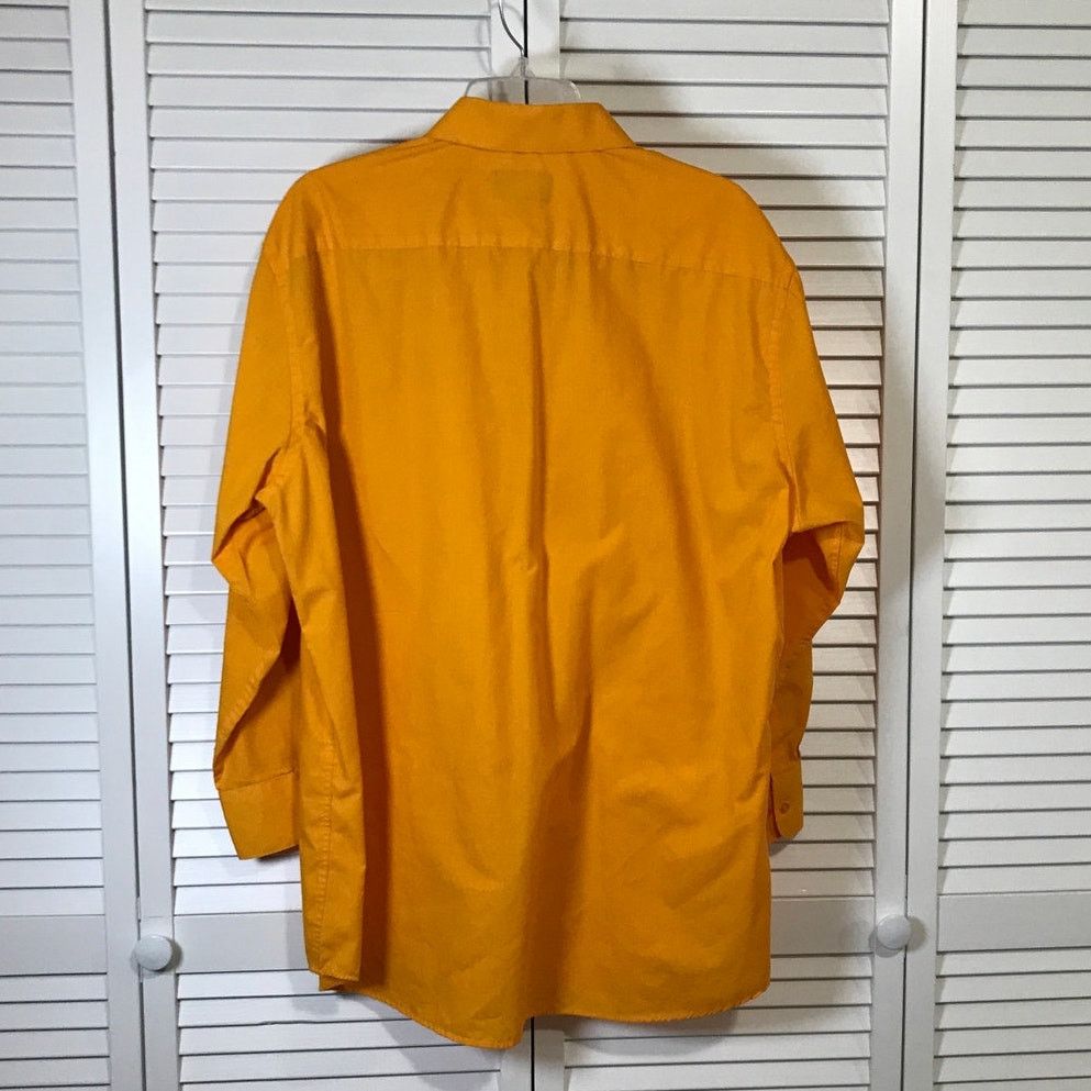 Omega Omega Italy Orange Collared Long Sleeve Mens XL 17-17 ½ Size US XL / EU 56 / 4 - 2 Thumbnail