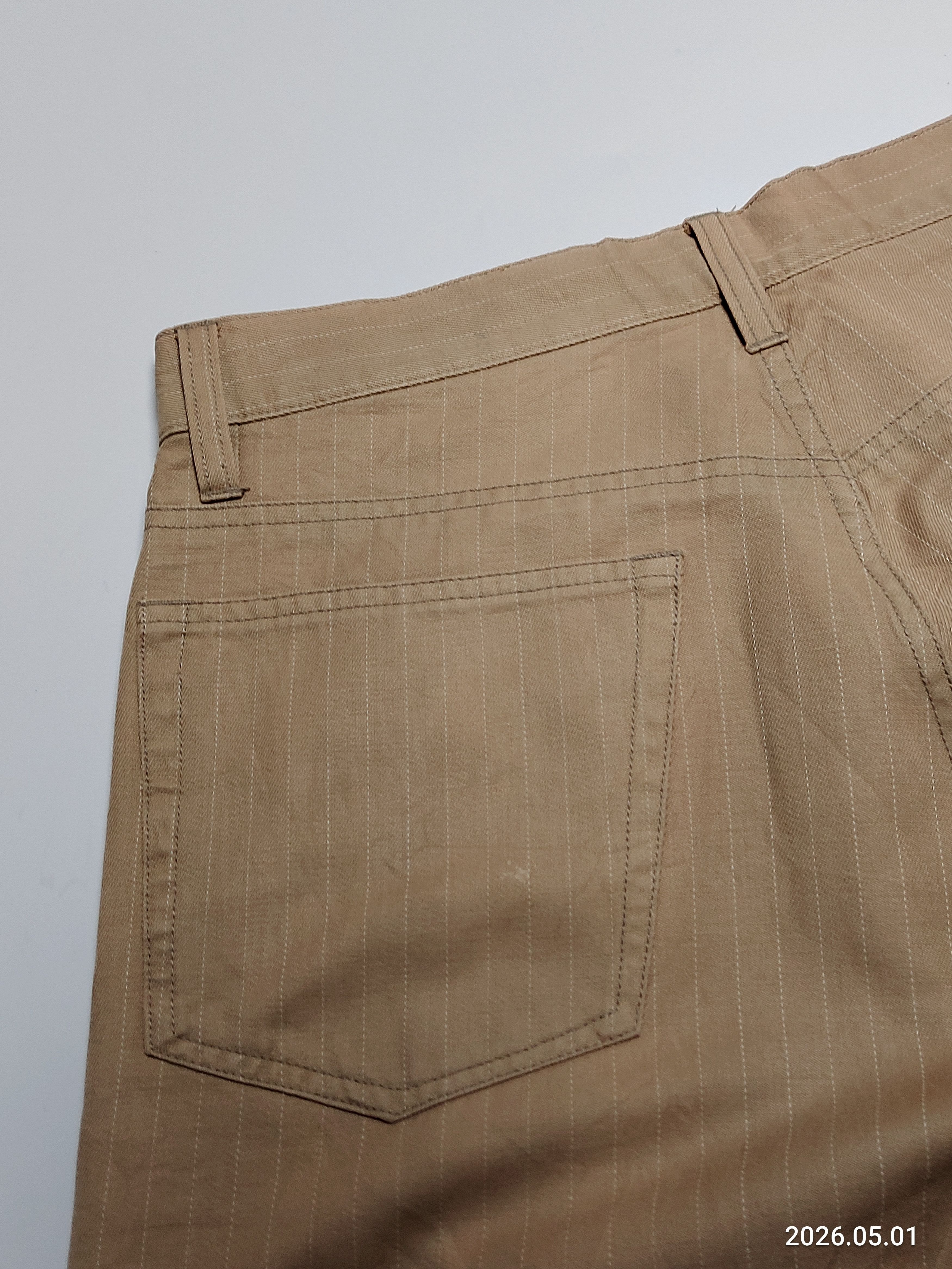 Japanese Brand ROOT THREE Heavy Cotton STRIPE FLARE CHINO PANTS JEANS Size US 29 - 8 Thumbnail