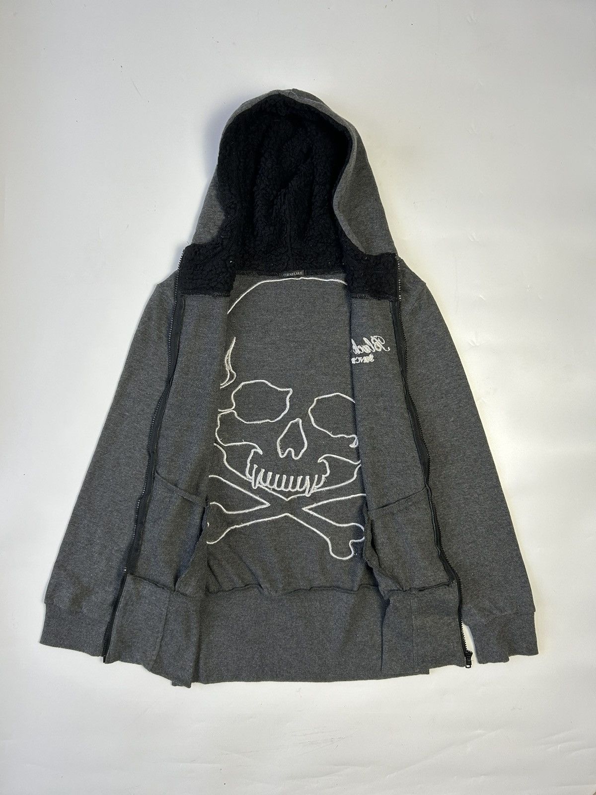 Hysteric Glamour × Japanese Brand CORNFLAKE EMBROIDERED SKULL SWEATER HOODIE Size US M / EU 48-50 / 2 - 3 Thumbnail
