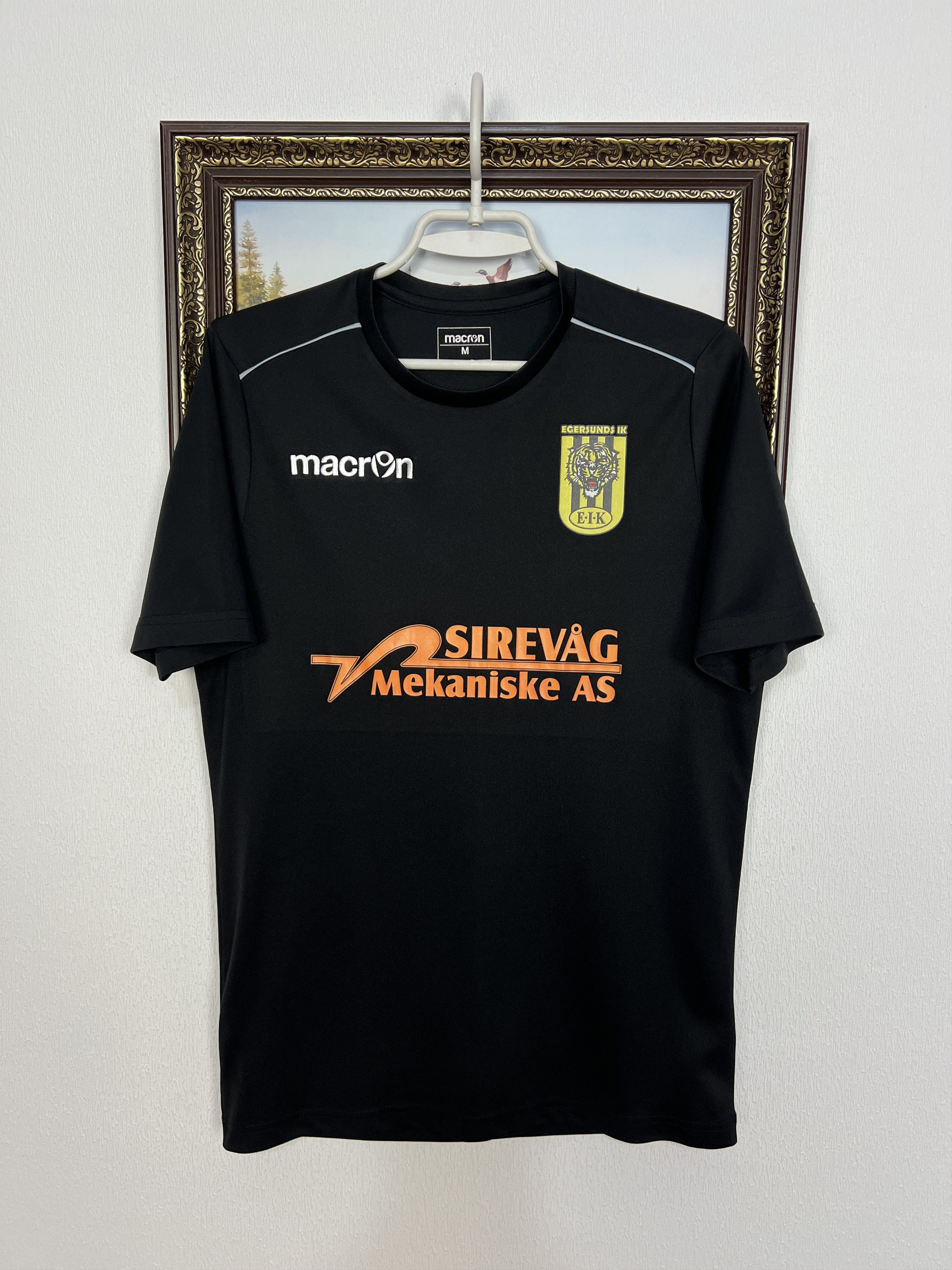 Macron Egersunds IK Football Shirt Black Soccer Jersey Trikot Rare Size US M / EU 48-50 / 2 - 1 Thumbnail