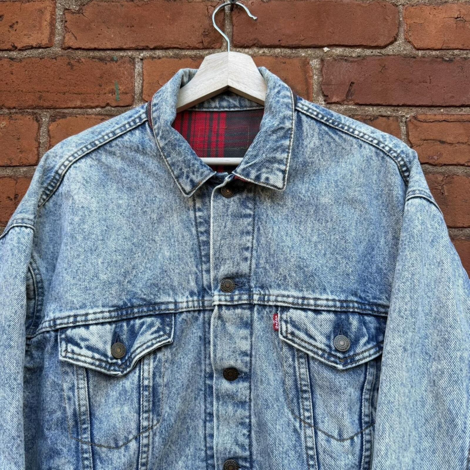 Levi's vintage Levi’s flannel lined jean jacket 1989 M Size US M / EU 48-50 / 2 - 2 Thumbnail