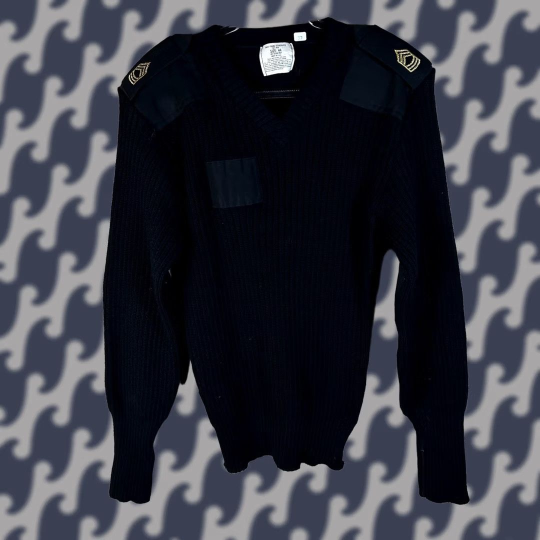 Commando Jack Young Associates Sweater Mens L Black Wool Commando Neck Military Size Size US L / EU 52-54 / 3 - 1 Thumbnail