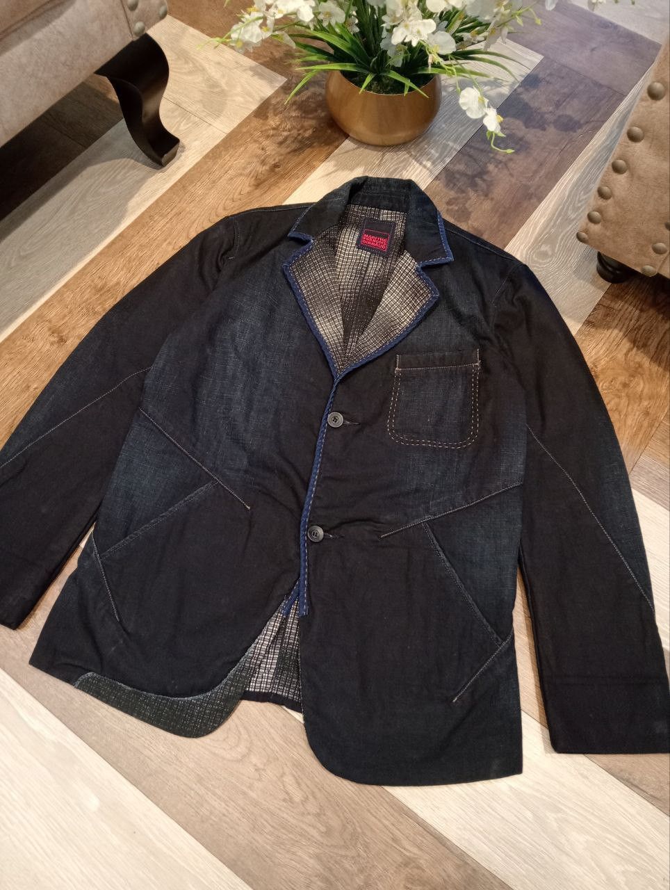 Marithe + Francois Girbaud MARITHE FRANCOIS GIRBAUD JAPAN DENIM INDIGO TAILORED JACKET Size US M / EU 48-50 / 2 - 3 Thumbnail