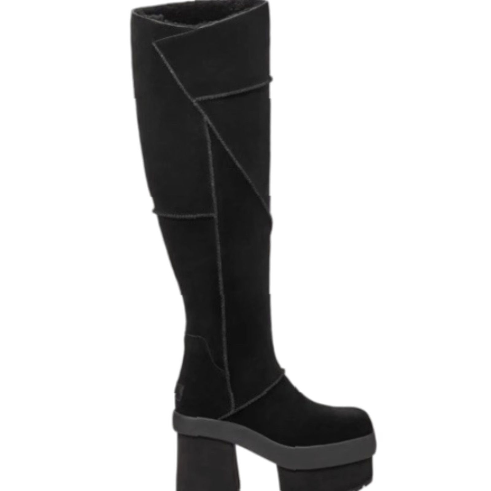 Ugg UGG New Heights Platform Xtra Tall Suede Boots Black Women’s Size 9 Platform Over the Knee Zip Size US 9 / IT 39 - 1 Thumbnail