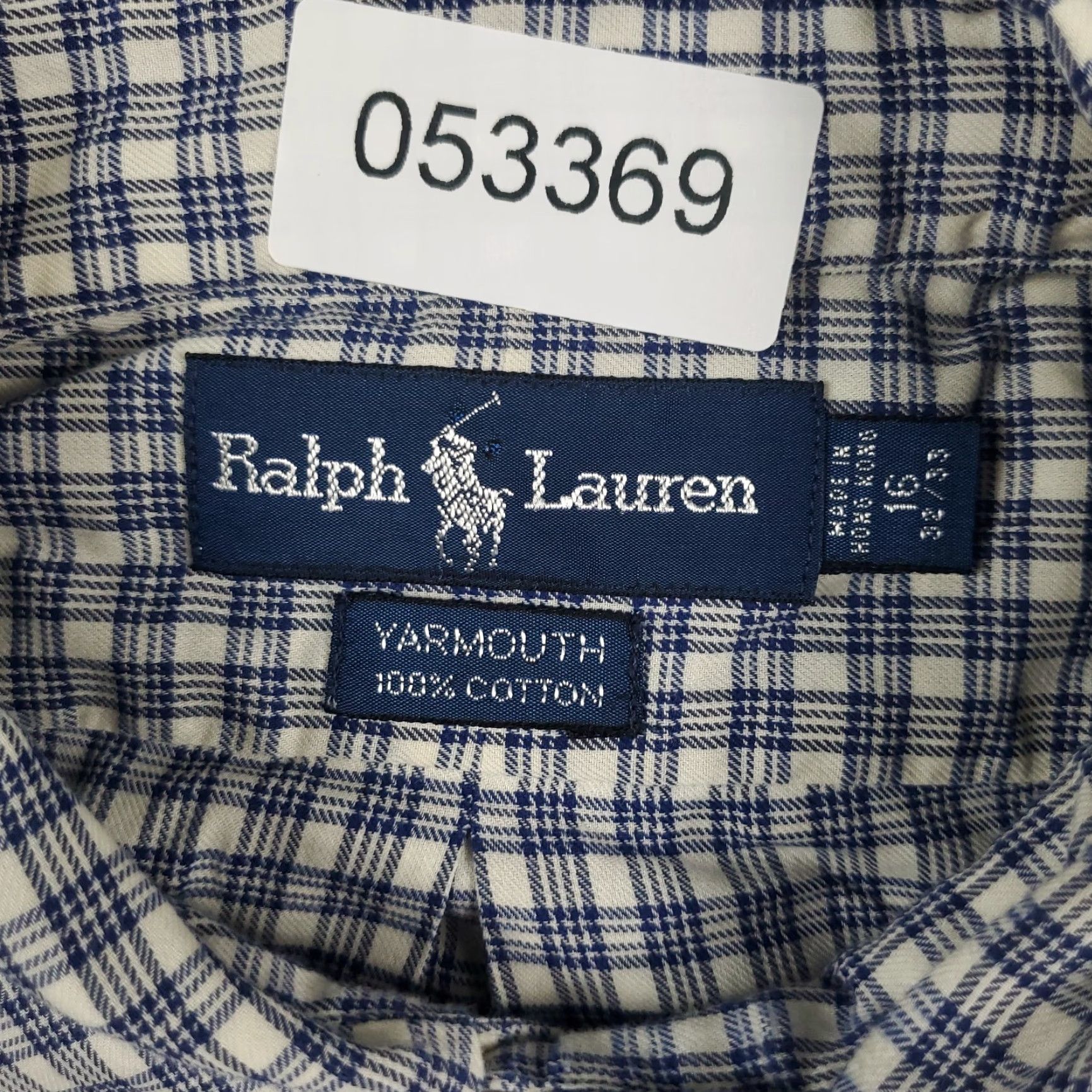 Ralph Lauren Ralph Lauren Dress Shirt Mens 16 Blue Plaid Button Up Long Sleeve Cotton Size 42R - 7 Thumbnail