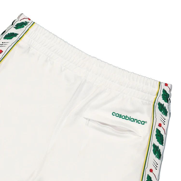 Casablanca o1mle0326 Seasonal Laurel Track Shorts in White Size US 32 / EU 48 - 5 Thumbnail