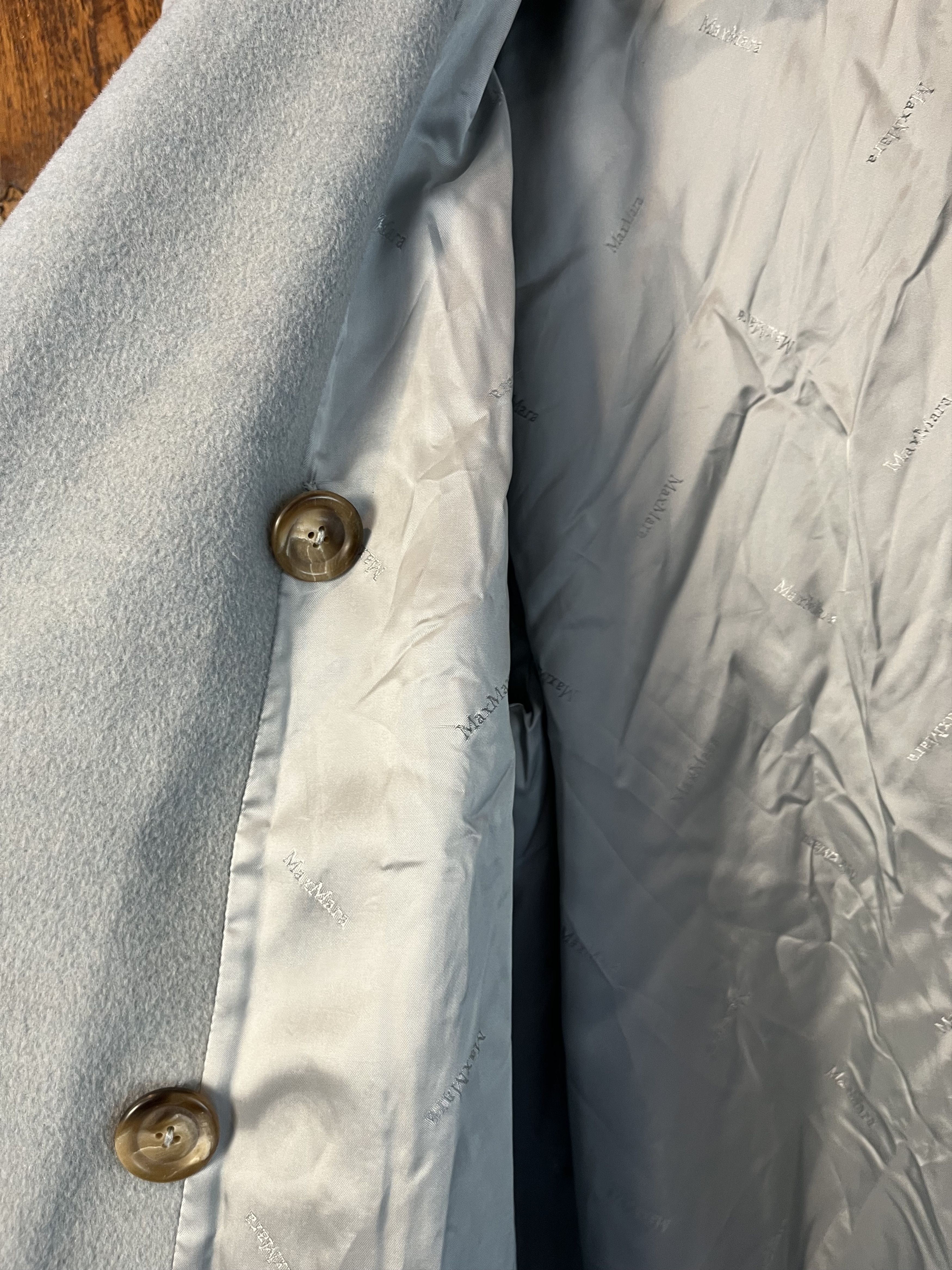 Max Mara Max Mara Wool Cashmere Baby Blue Coat Size XL / US 12-14 / IT 48-50 - 11 Thumbnail
