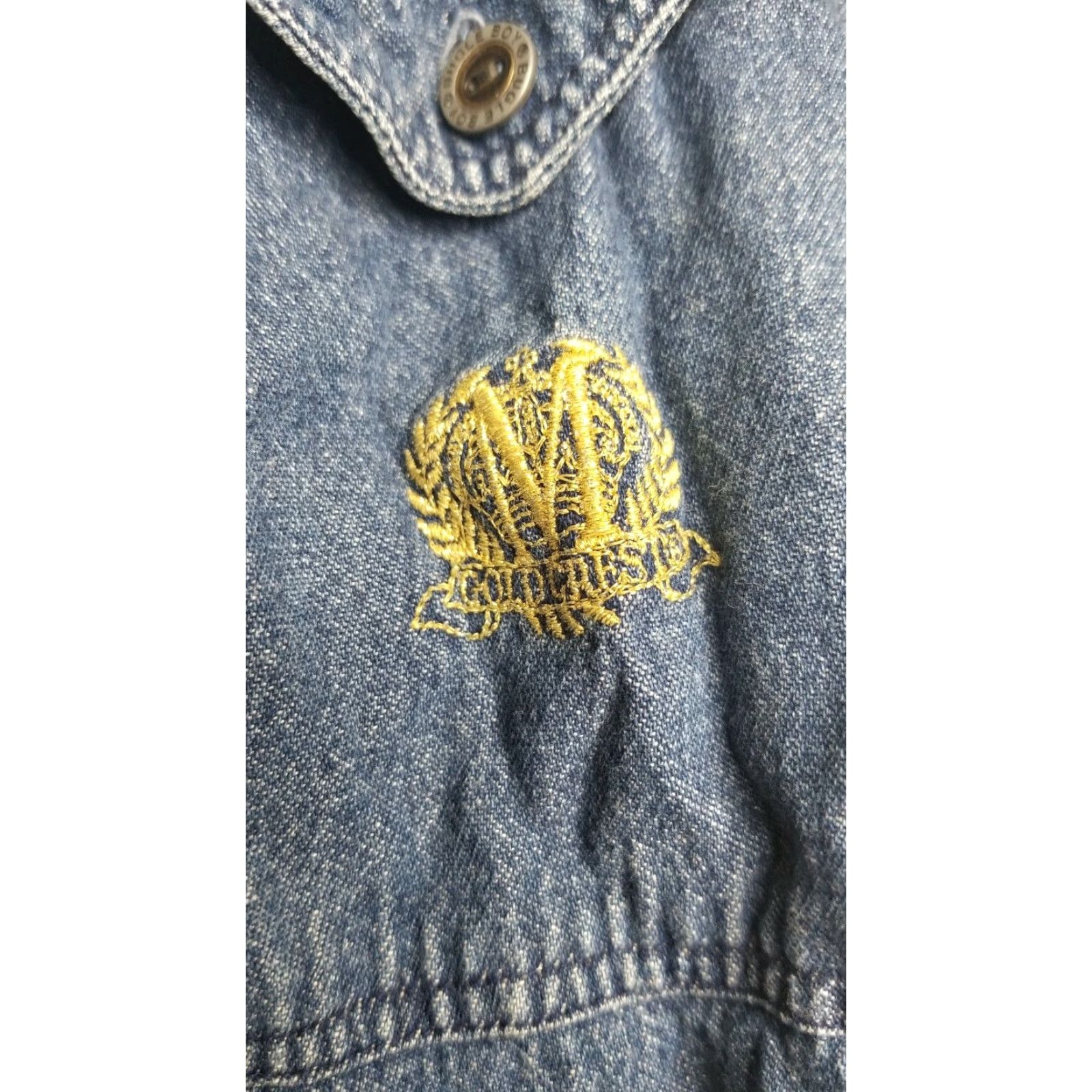 Bugle Boy VINTAGE Bugle Boy Women's Denim Plaid Button-Down Shirt L 90s Cowgirl Western Blue Ladies Top Size L / US 10 / IT 46 - 6 Thumbnail