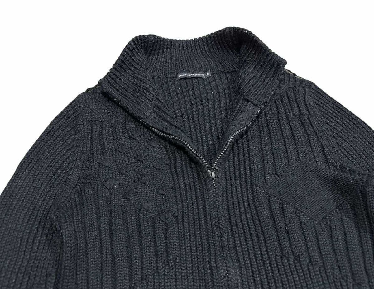 If Six Was Nine × Le Grande Bleu (L.G.B.) × Marithe + Francois Girbaud 🔥Y2K Archived Marithe Francois Girbaud Cable Knit Zip Jacket Size US M / EU 48-50 / 2 - 4 Thumbnail