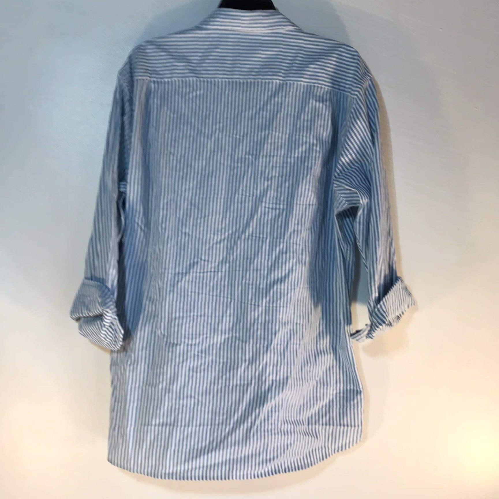 Vintage Sonoma Blue White Striped Button-Up Shirt Men's Size L Casual Cotton Size US L / EU 52-54 / 3 - 3 Thumbnail