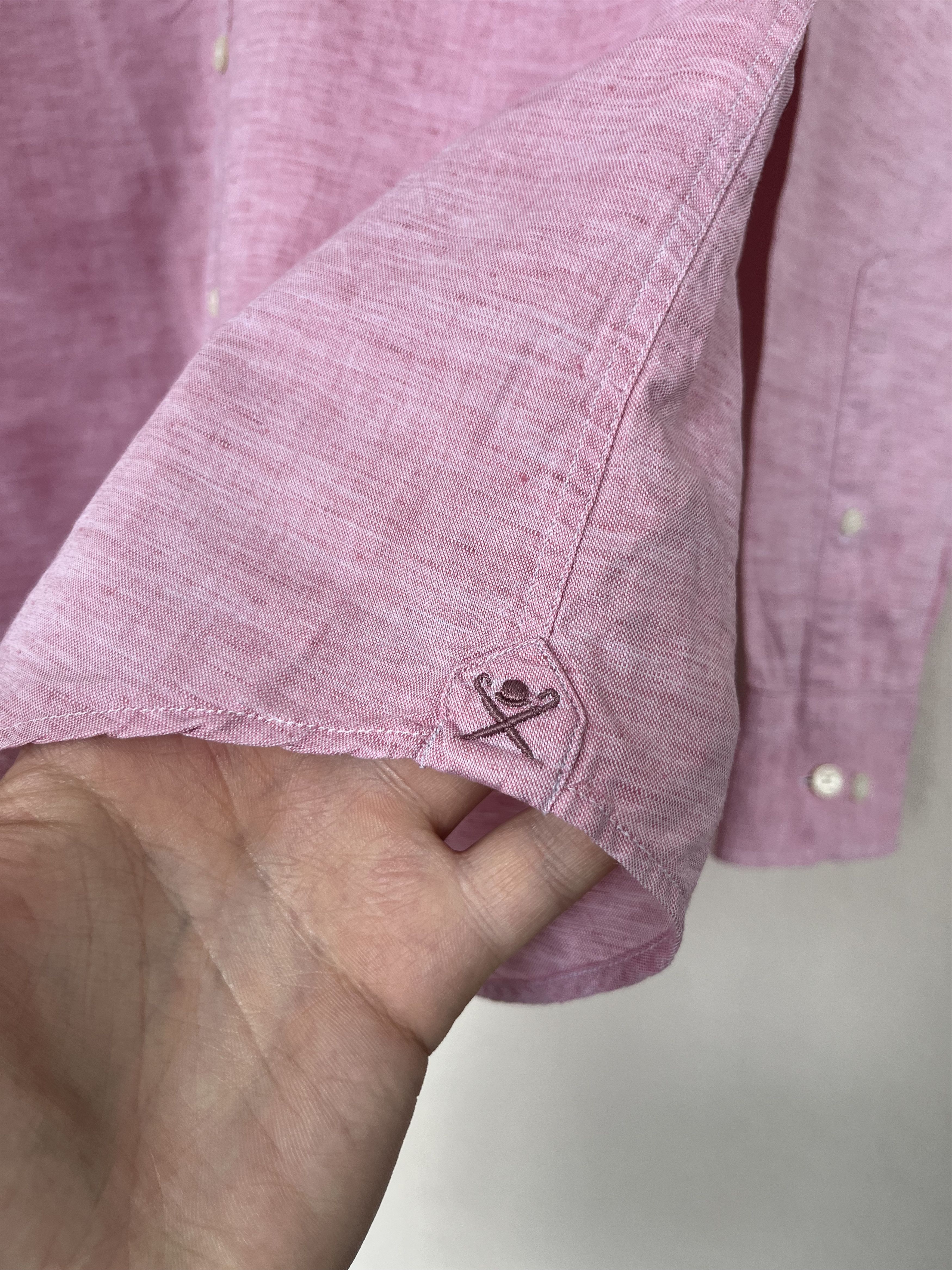 Hackett Hackett London Linen Cotton Slim Fit Shirt YARN DYD LN Size US L / EU 52-54 / 3 - 4 Thumbnail