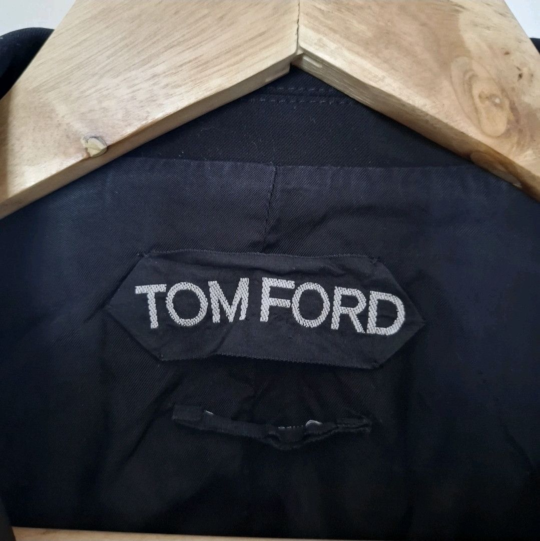 Tom Ford TOM FORD Black Long Sleeve Buttoned Polyester Blazer Jacket Size S / US 4 / IT 40 - 4 Thumbnail