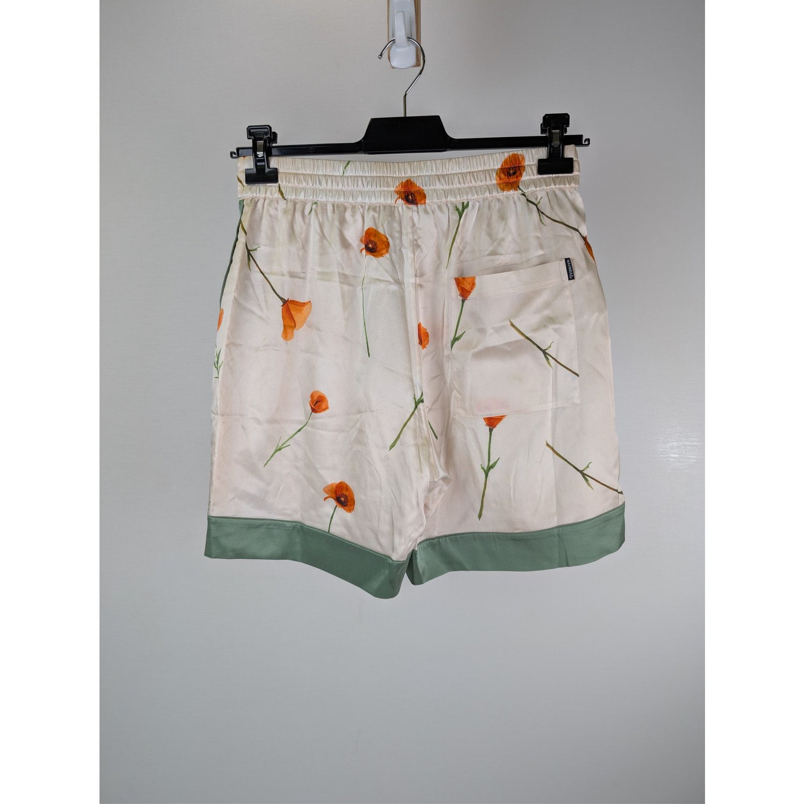 Nahmias o1rshd1 CC20 Colorblock Poppy Silk Shorts in Poppy/Ivory Size US 32 / EU 48 - 11 Thumbnail