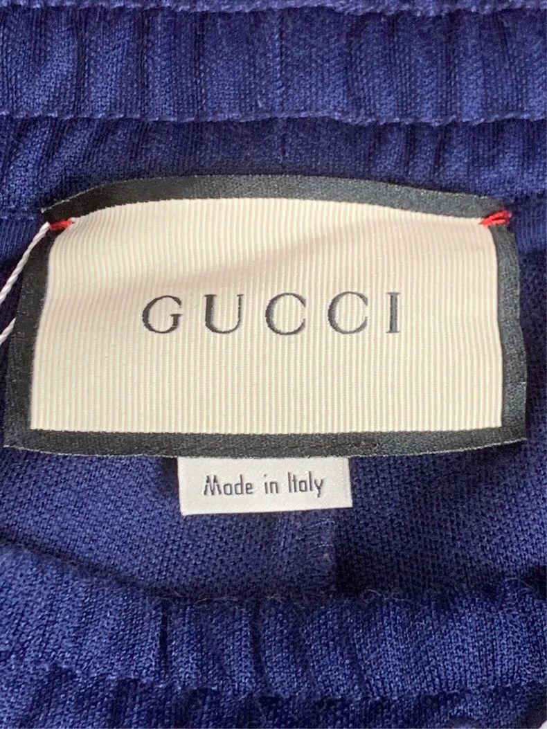 Gucci Gucci Size XS Blue and white pearl cotton striped double G Size US 30 / EU 46 - 5 Thumbnail