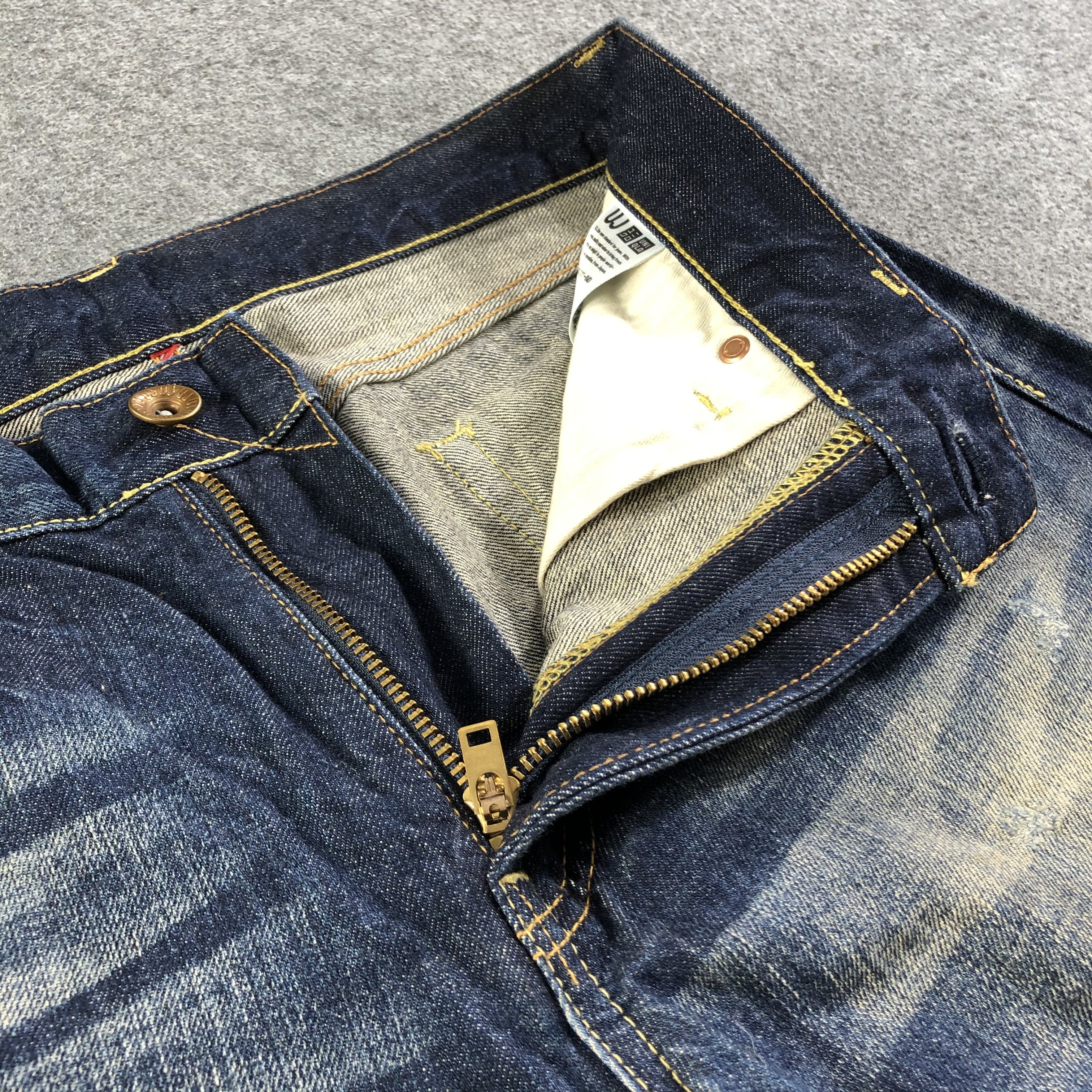 Japanese Brand Distressed Uniqlo Jeans Faded Blue Denim -J2766 Size US 34 / EU 50 - 9 Thumbnail