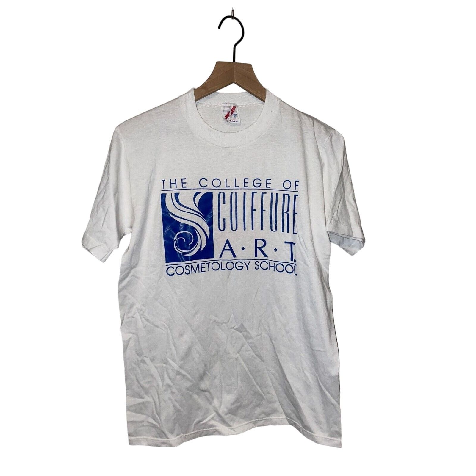 Jerzees Vintage Cosmetology Shirt College Of Coiffure Art Tee 90s M Size US M / EU 48-50 / 2 - 1 Thumbnail