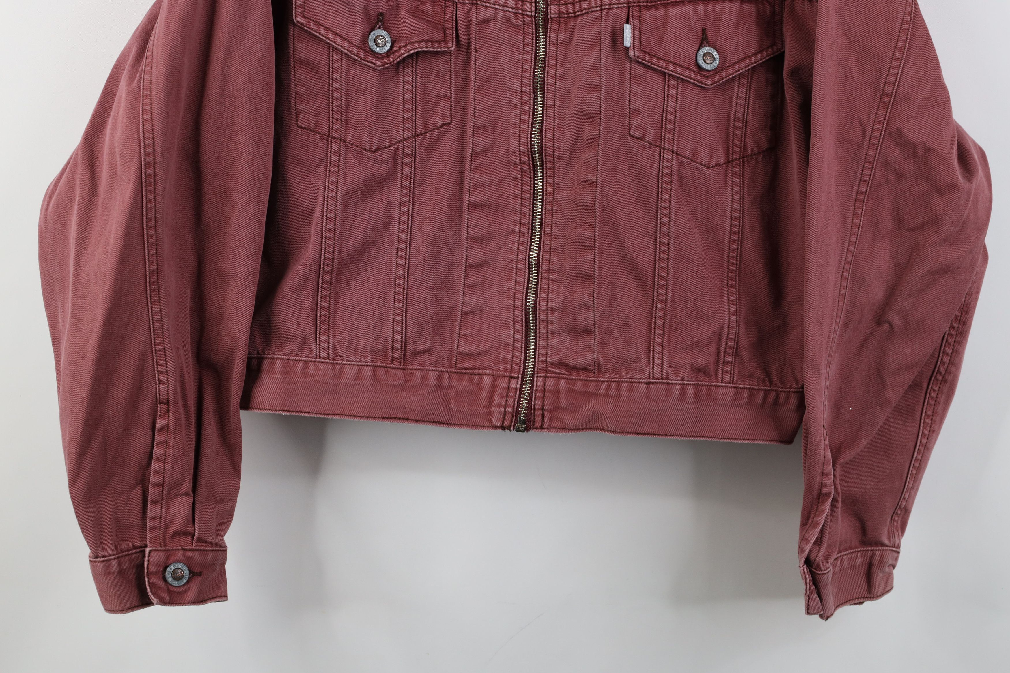 Levi's Vintage 90s Levis Silvertab Babydoll Cropped Trucker Jacket Size M / US 6-8 / IT 42-44 - 3 Thumbnail