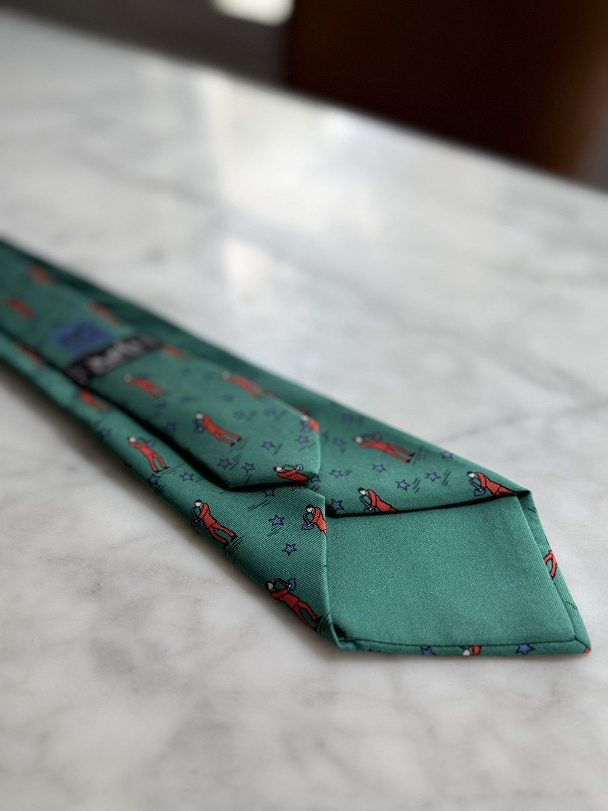 Hermes Hermes Tie 7551 SA Jazz Saxophonist Green 100% Silk MIFrance Size ONE SIZE - 6 Thumbnail