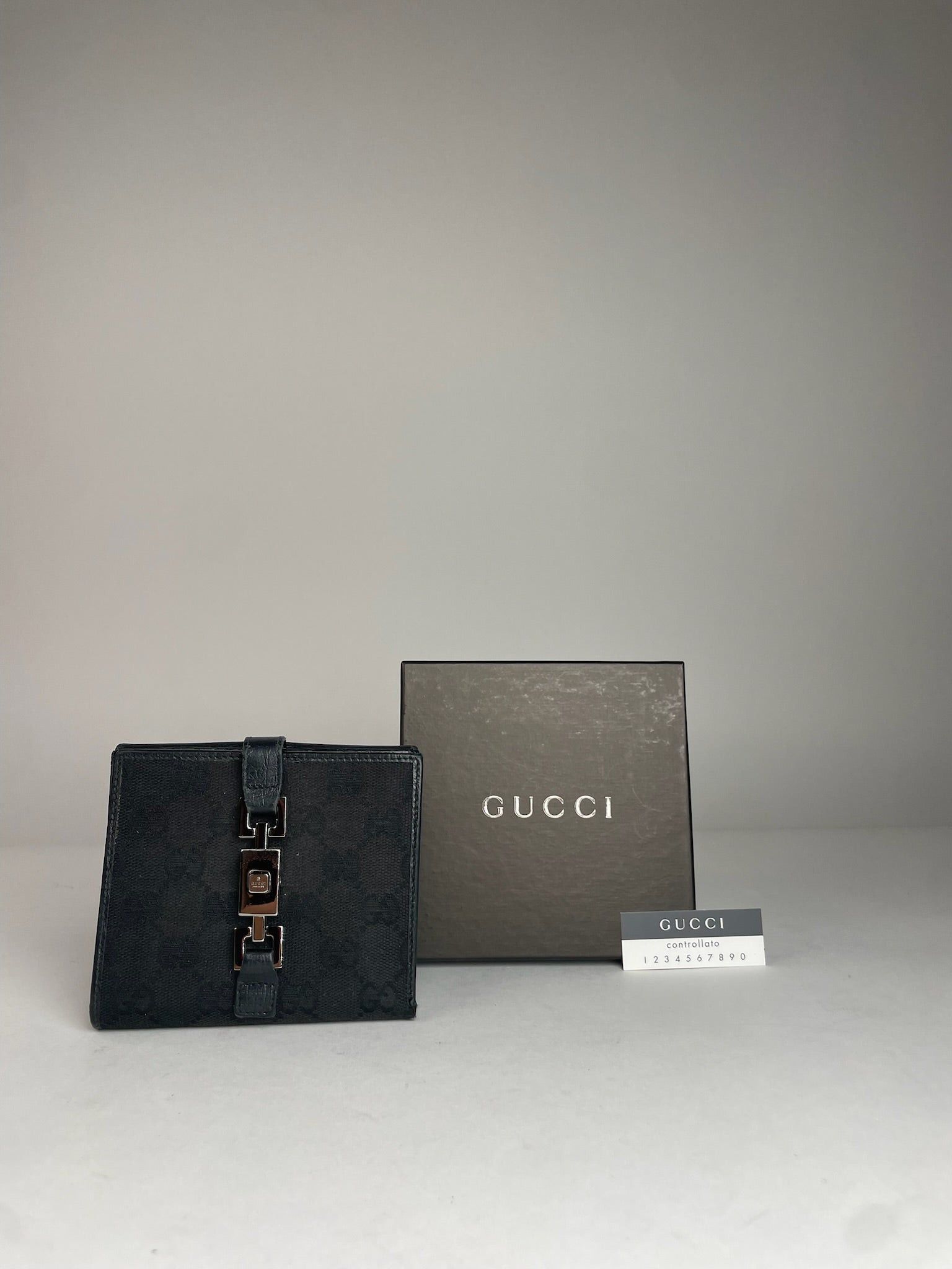 Gucci Vintage Jackie Monogram Wallet Black Size ONE SIZE - 1 Thumbnail
