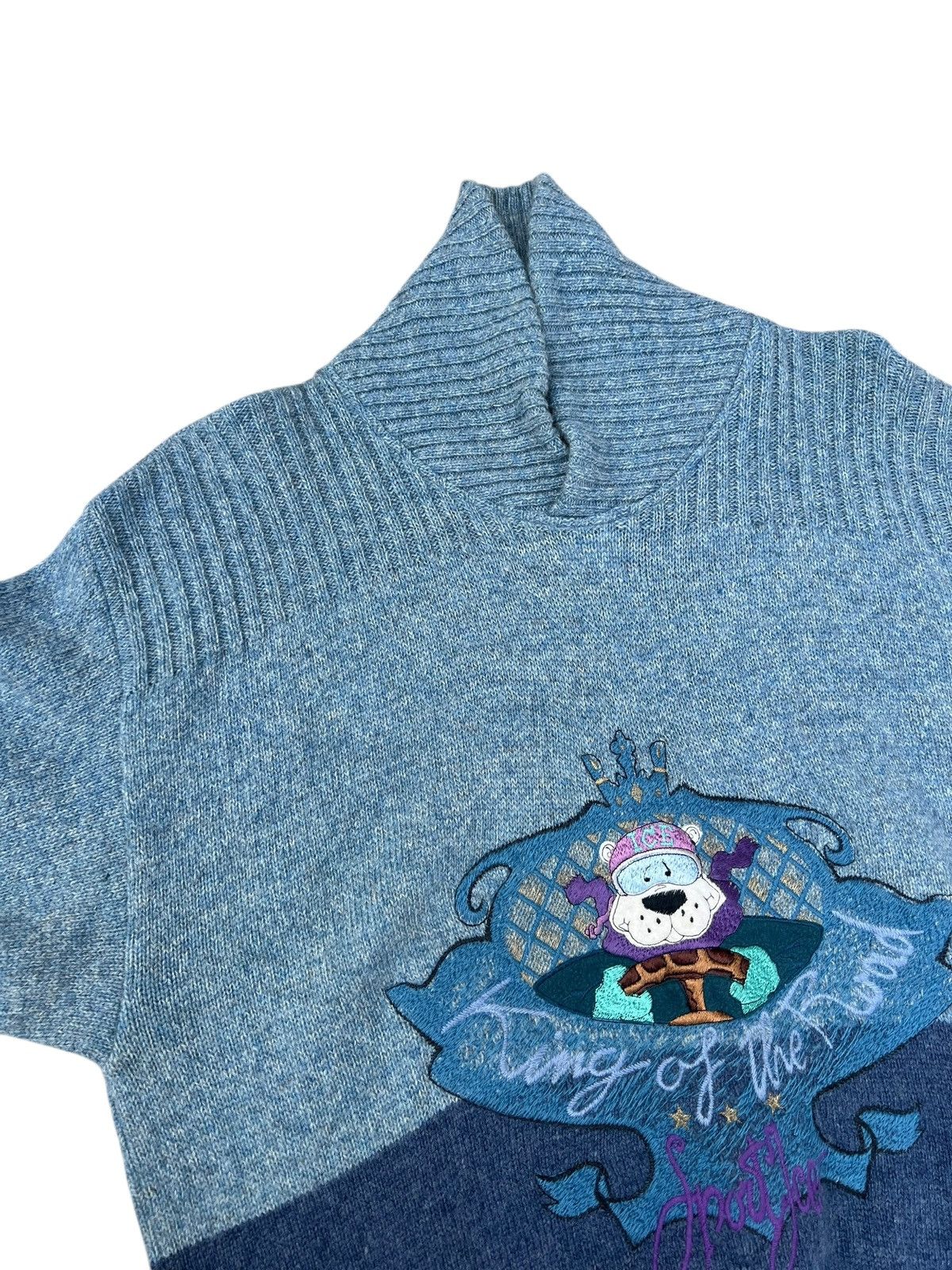 Iceberg Vintage 80s 90s Iceberg Sport King Of The Road Wool Knitwear Size US M / EU 48-50 / 2 - 8 Thumbnail