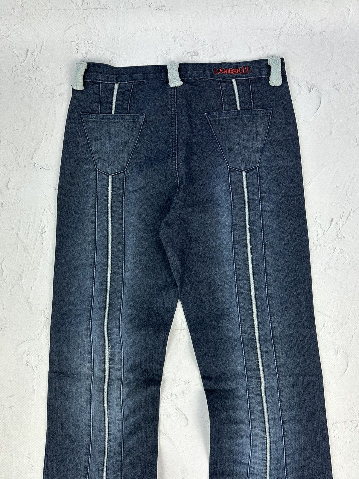 Vintage Y2K Vintage Distressed Flared Jeans Size 30" / US 8 / IT 44 - 8 Thumbnail