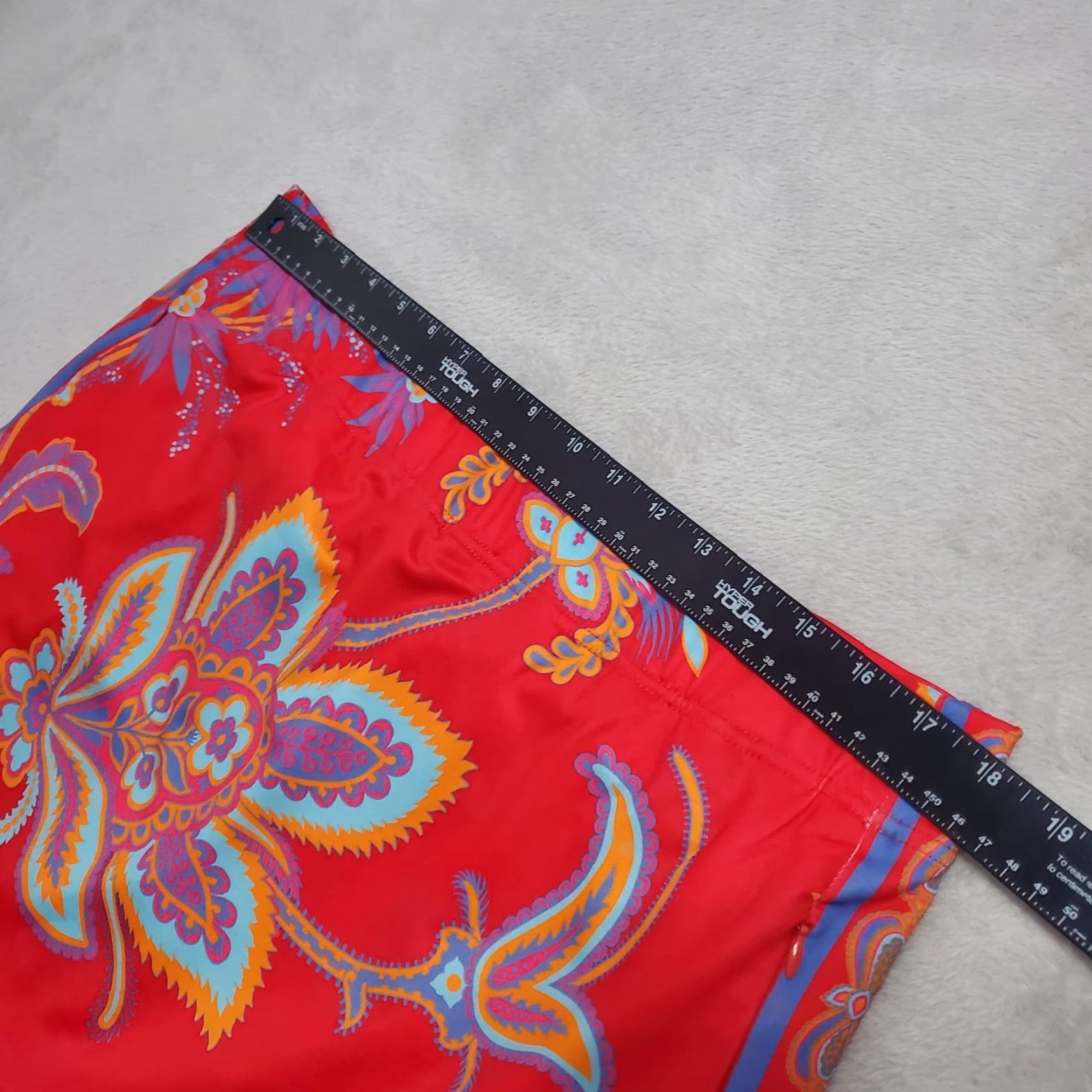 Vintage VINTAGE Gretchen Scott Skippy Skort Women Goddess XXL Red Paisley Stretch Zip Pockets Size 40" / US 18 - 7 Thumbnail