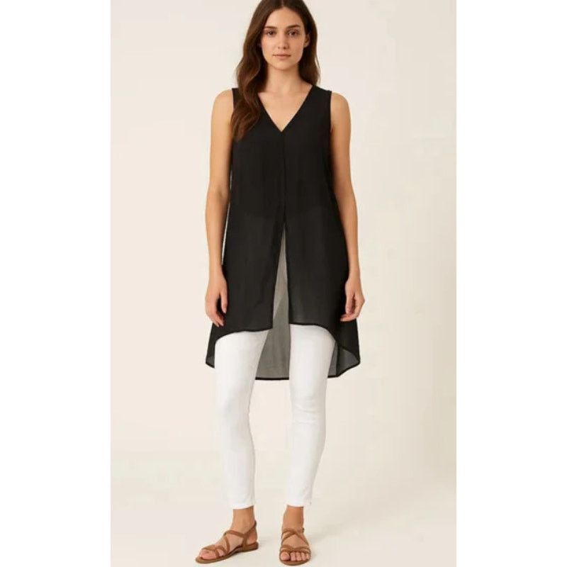 Other Minimalist Sheer Layered Tank Top Cha Cha Vente 2X Size XXL / US 16-18 / IT 52-54 - 1 Thumbnail