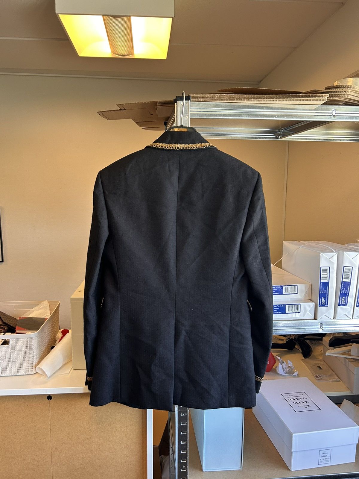 Saint Laurent Paris Saint Laurent Gold-Braided Blazer Jacket Size 46R - 11 Thumbnail