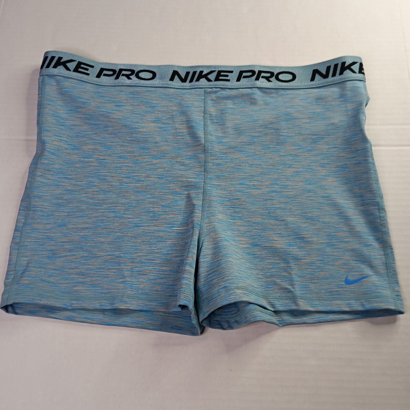 Nike Women's 2XL Nike Pro 3" Shorts Blue Workout Biker Dri-Fit Size 36" / US 14 / IT 50 - 1 Thumbnail