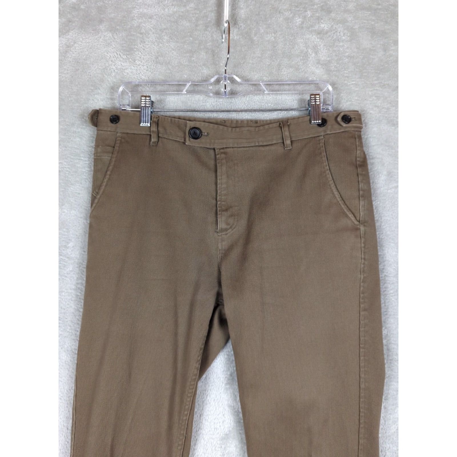 Corridor Corridor NYC Sturdy Corded Cotton Twill Trousers Pant 34 Regular Milk Chocolate Front Flat 5-Pocket Mens Size US 34 / EU 50 - 3 Thumbnail