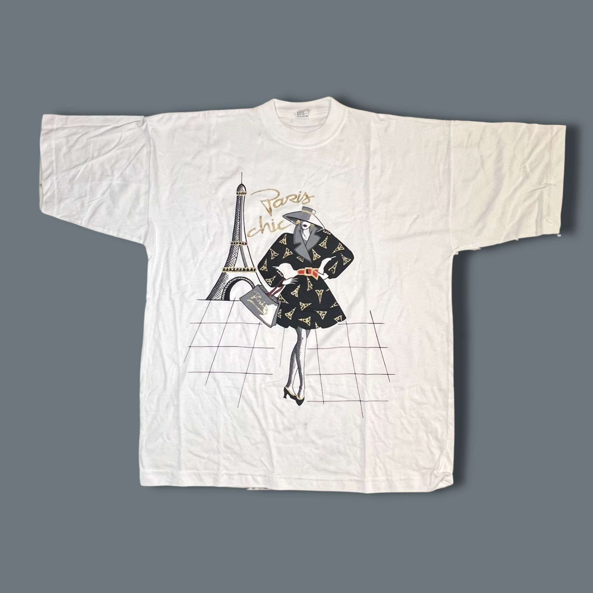 Other Arts De Paris "Paris Chic" White T-Shirt XXL Graphic Eiffel Size XXL / US 16-18 / IT 52-54 - 2 Thumbnail