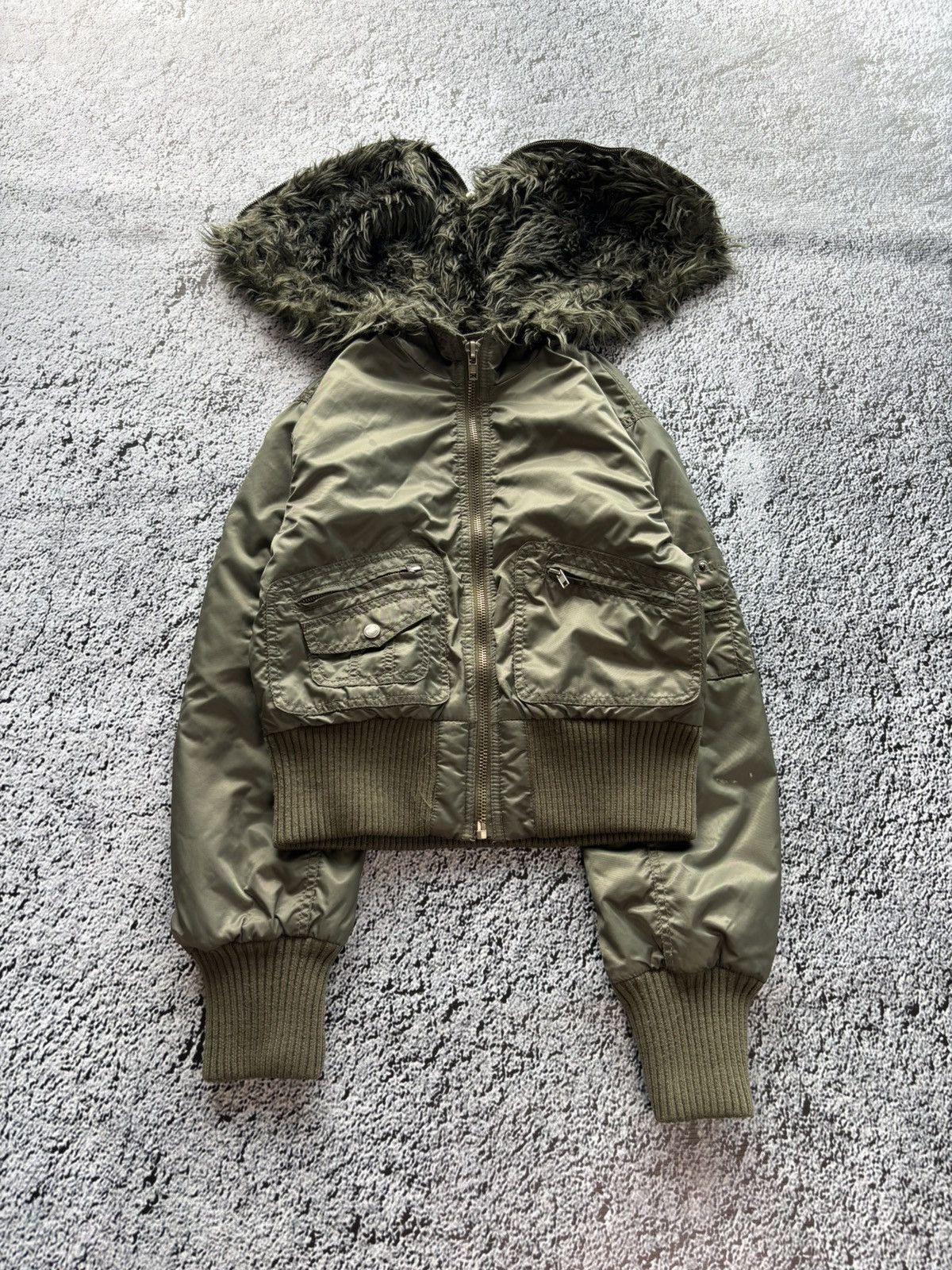 Other Vintage 2000s faux fur cropped bomber jacket japanese style Size M / US 6-8 / IT 42-44 - 5 Thumbnail
