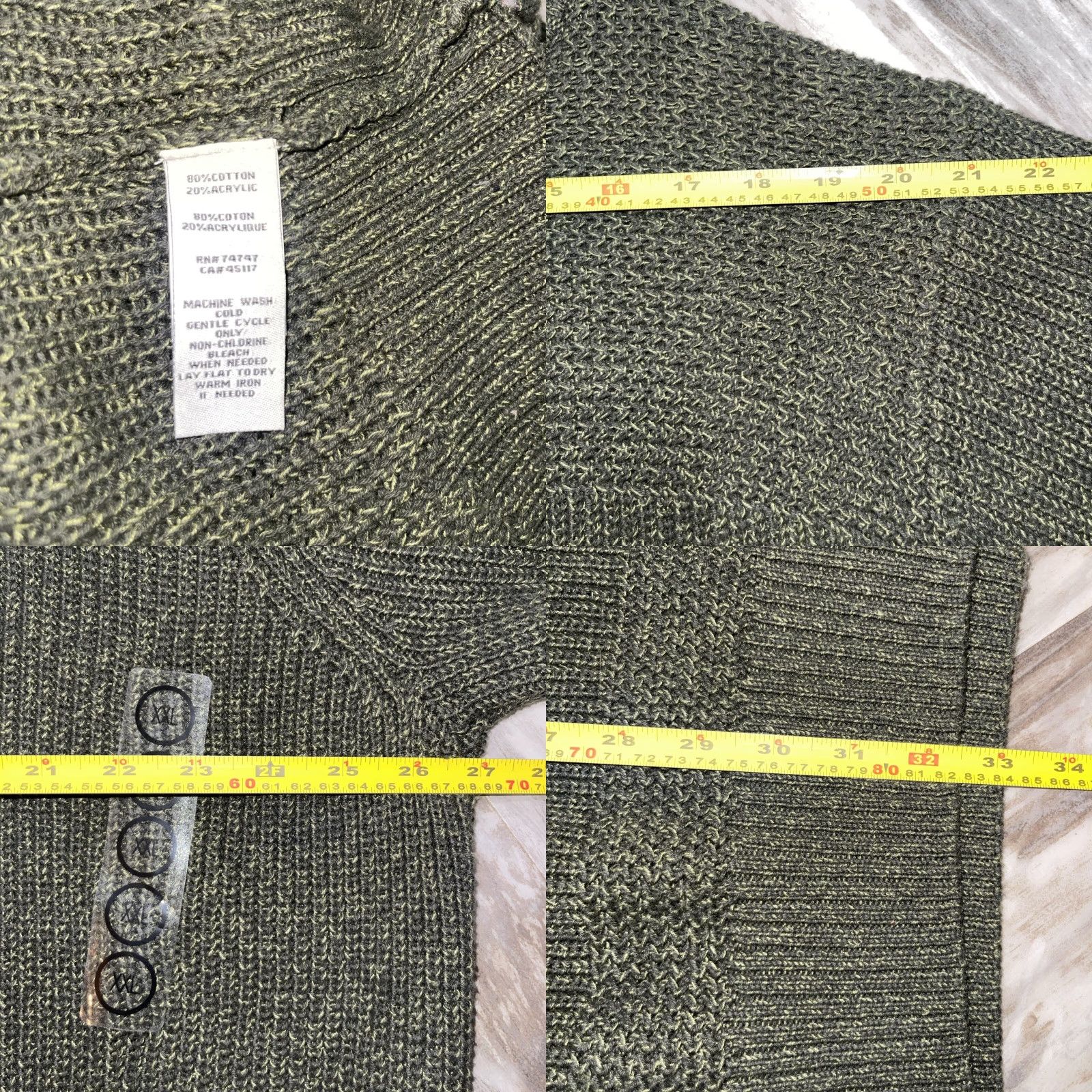 Vintage VINTAGE RedHead Men Sweater 2XL Forest Green 1/4 Zip Long Sleeve Crew Neck Knit Pullover Zipper Big & Tall Regular Fall Winter Green Men Size US XXL / EU 58 / 5 - 8 Thumbnail