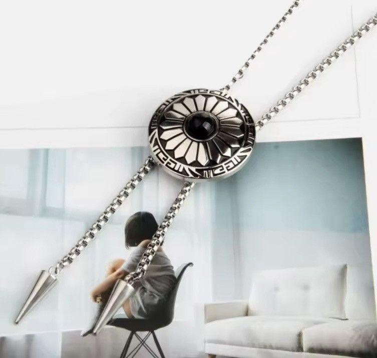 Cowboy Equipment × Vintage Metal Round Flower Bolo Tie Size ONE SIZE - 3 Thumbnail