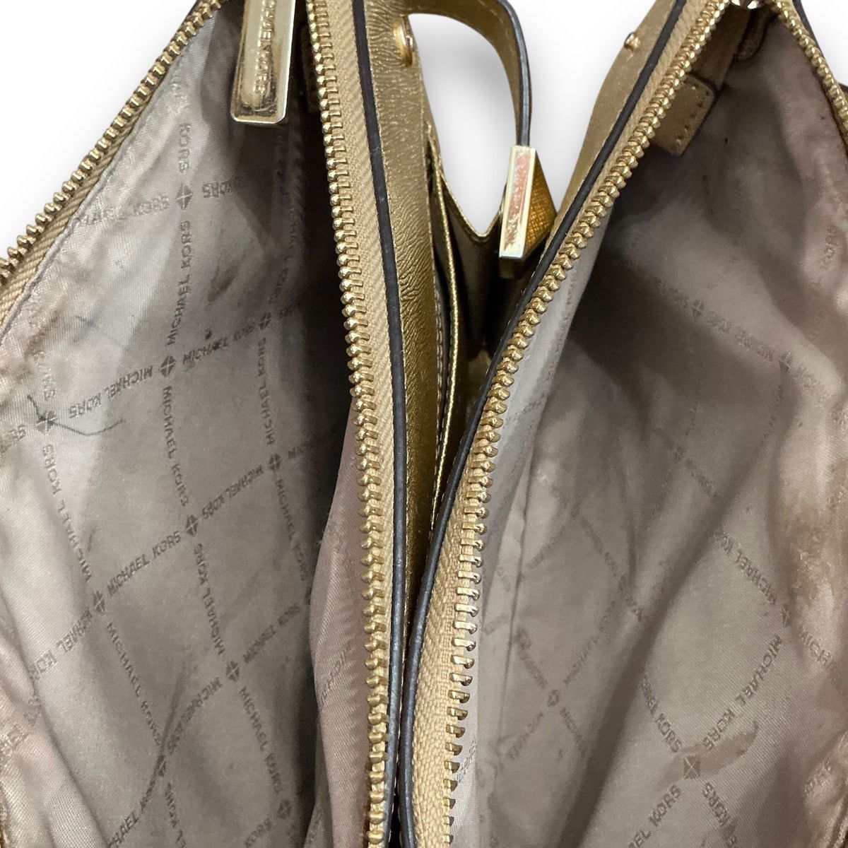 Michael Kors Michael Kors Gold Karla Crossbody Handbag Shoulder Bag Tote Size ONE SIZE - 7 Thumbnail