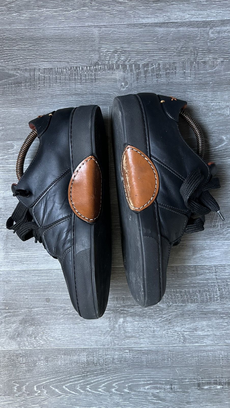Ermenegildo Zegna Ermenegildo Zegna Black Leather Tiziano Size US 7 / EU 40 - 3 Thumbnail