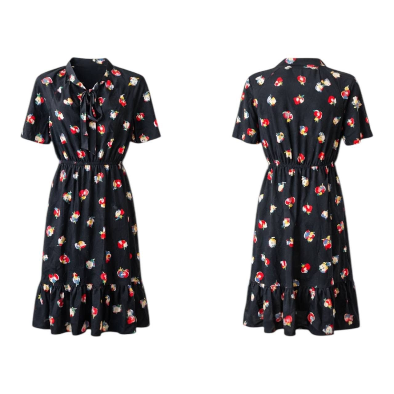 Lauren Ralph Lauren LAUREN RALPH LAUREN BLACK LABEL BLACK FLOWERS ART DRESS SZ 4 Size S / US 4 / IT 40 - 3 Thumbnail