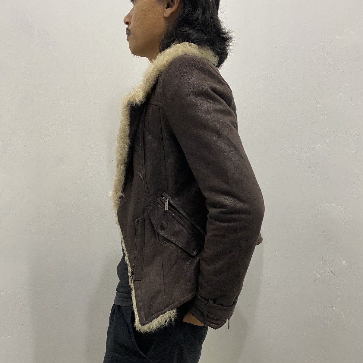 Japanese Brand VISIT in NEWYORK Suede Faux Leather Fur Style Jacket UNISEX Size US S / EU 44-46 / 1 - 4 Thumbnail