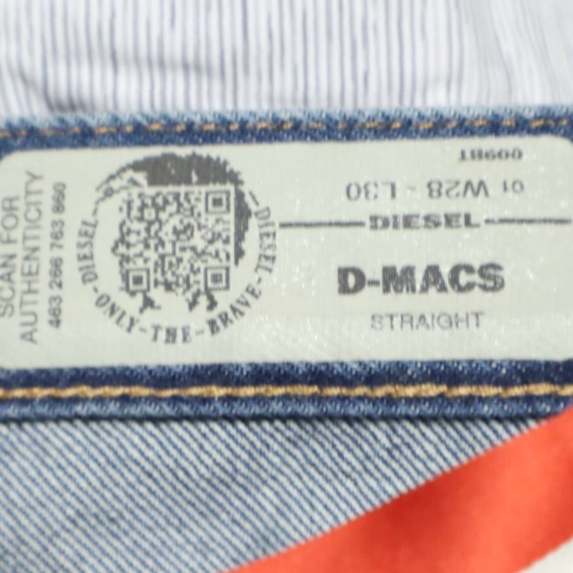 Diesel Diesel D-Macs Straight Jeans Men Blue 28 Cotton Denim Pants Regular Fit Size US 28 / EU 44 - 6 Thumbnail