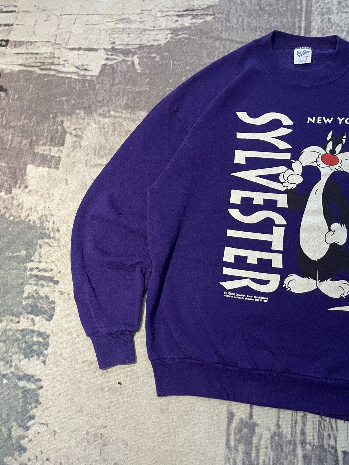 Warner Bros VINTAGE 90s SYLVESTER THE CAT BIG PRINT CREWNECK Size US L / EU 52-54 / 3 - 3 Thumbnail