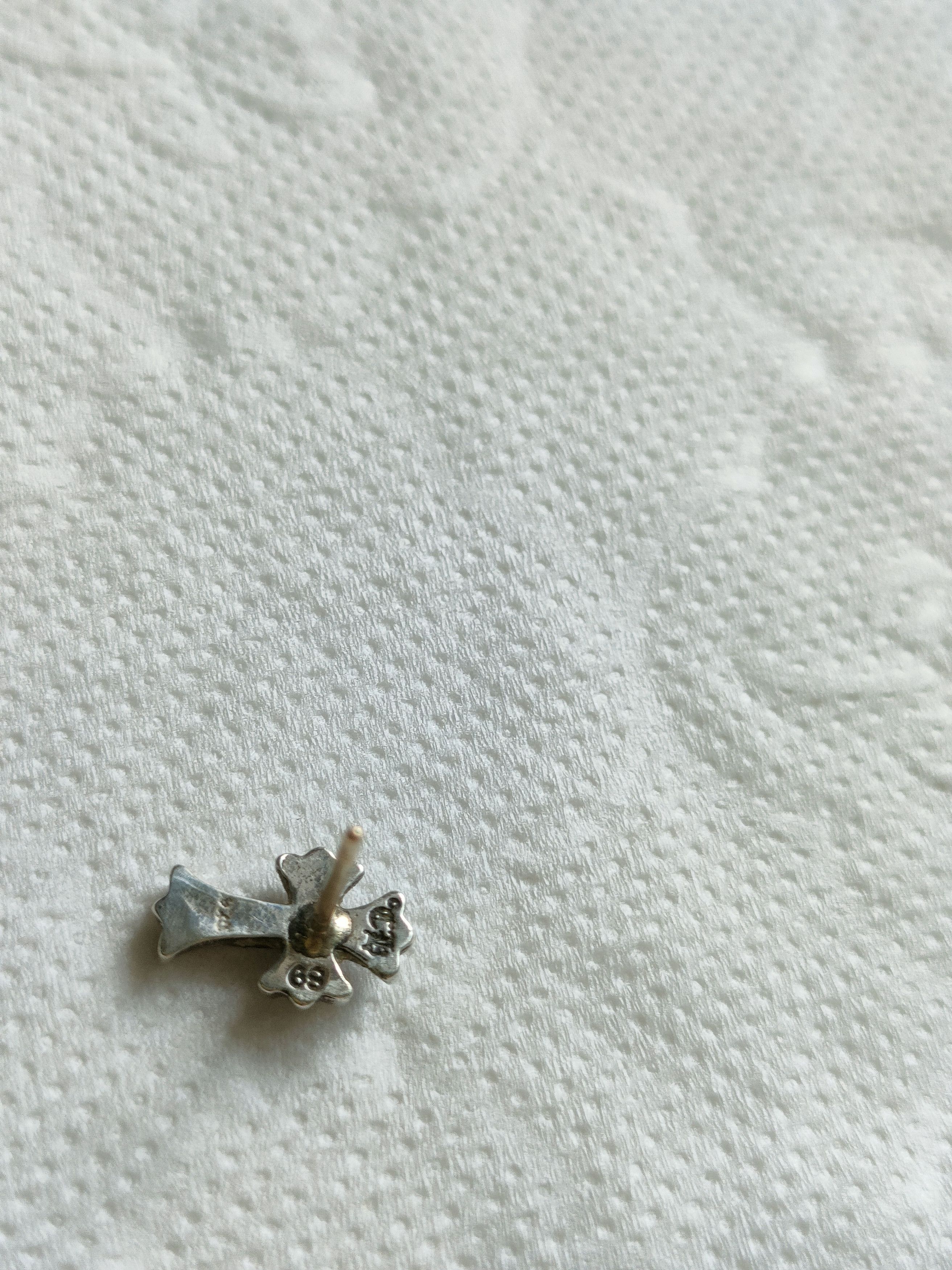 Chrome Hearts Chrome Hearts Silver Cross Earring Stud Size ONE SIZE - 7 Thumbnail