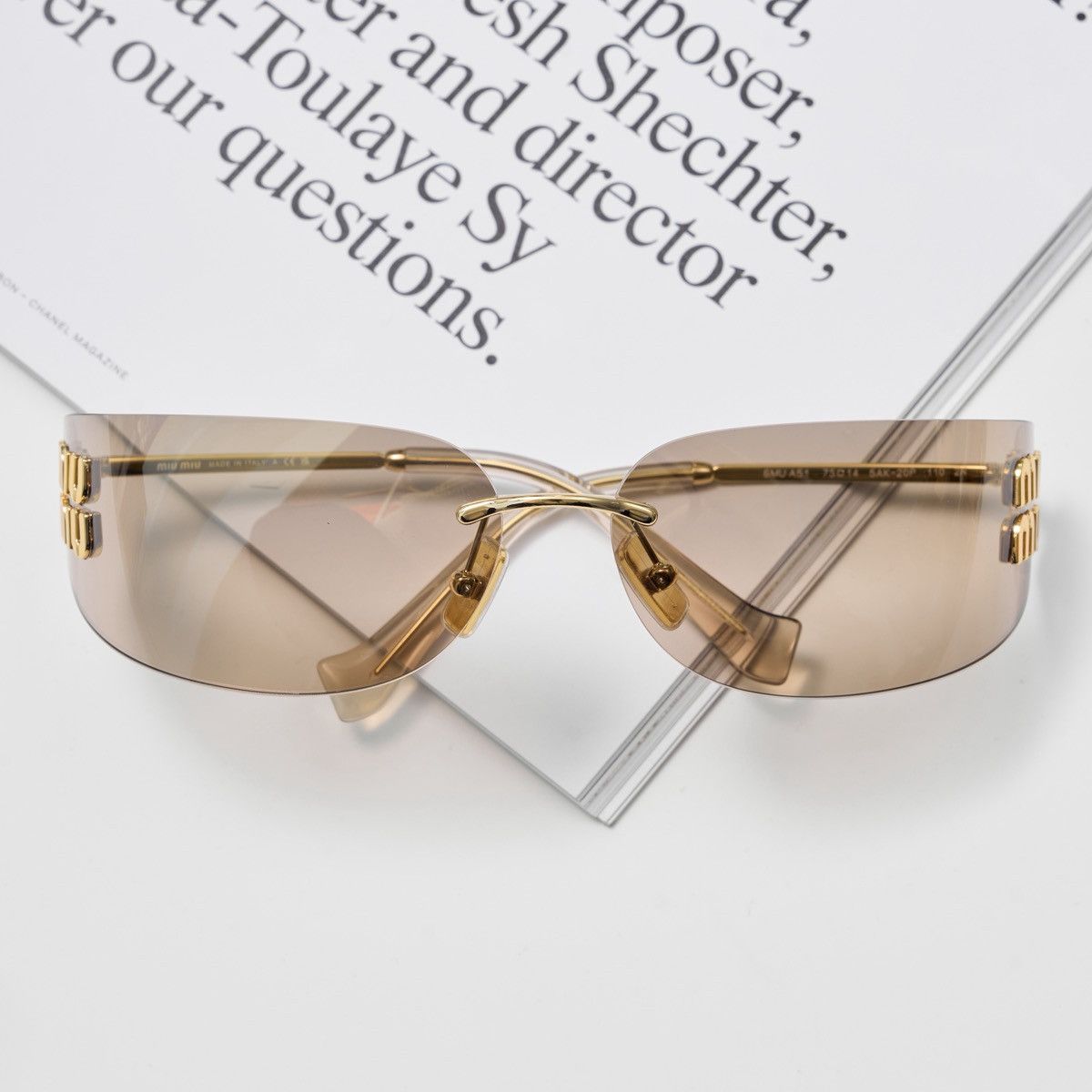 Miu Miu MIU MIU 0MU A51S 5AK20P SUNGLASSES Size ONE SIZE - 6 Thumbnail